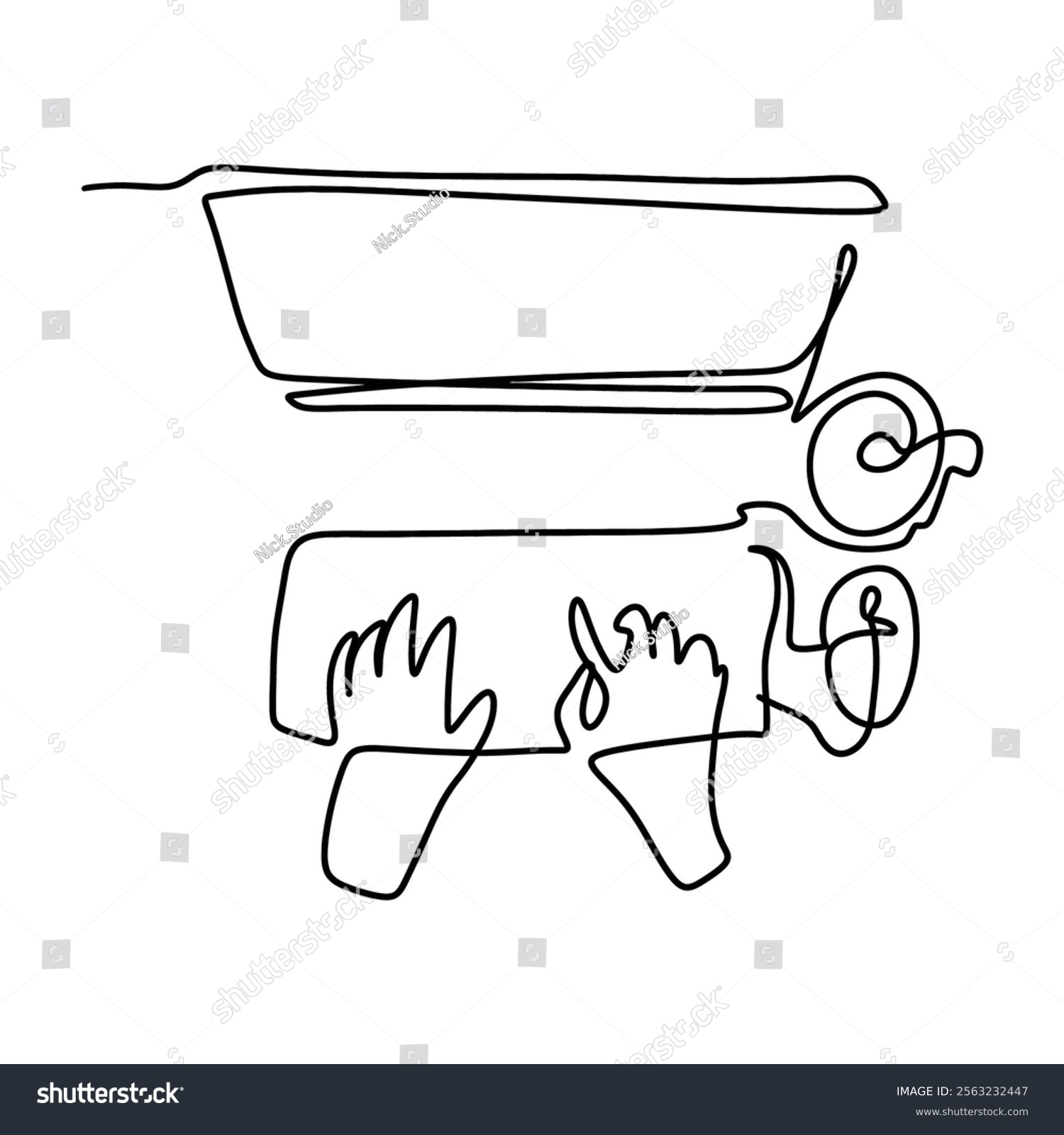 recommend clip art: Secretary On Computer Office Graphic Design Line Art Vector Decoration