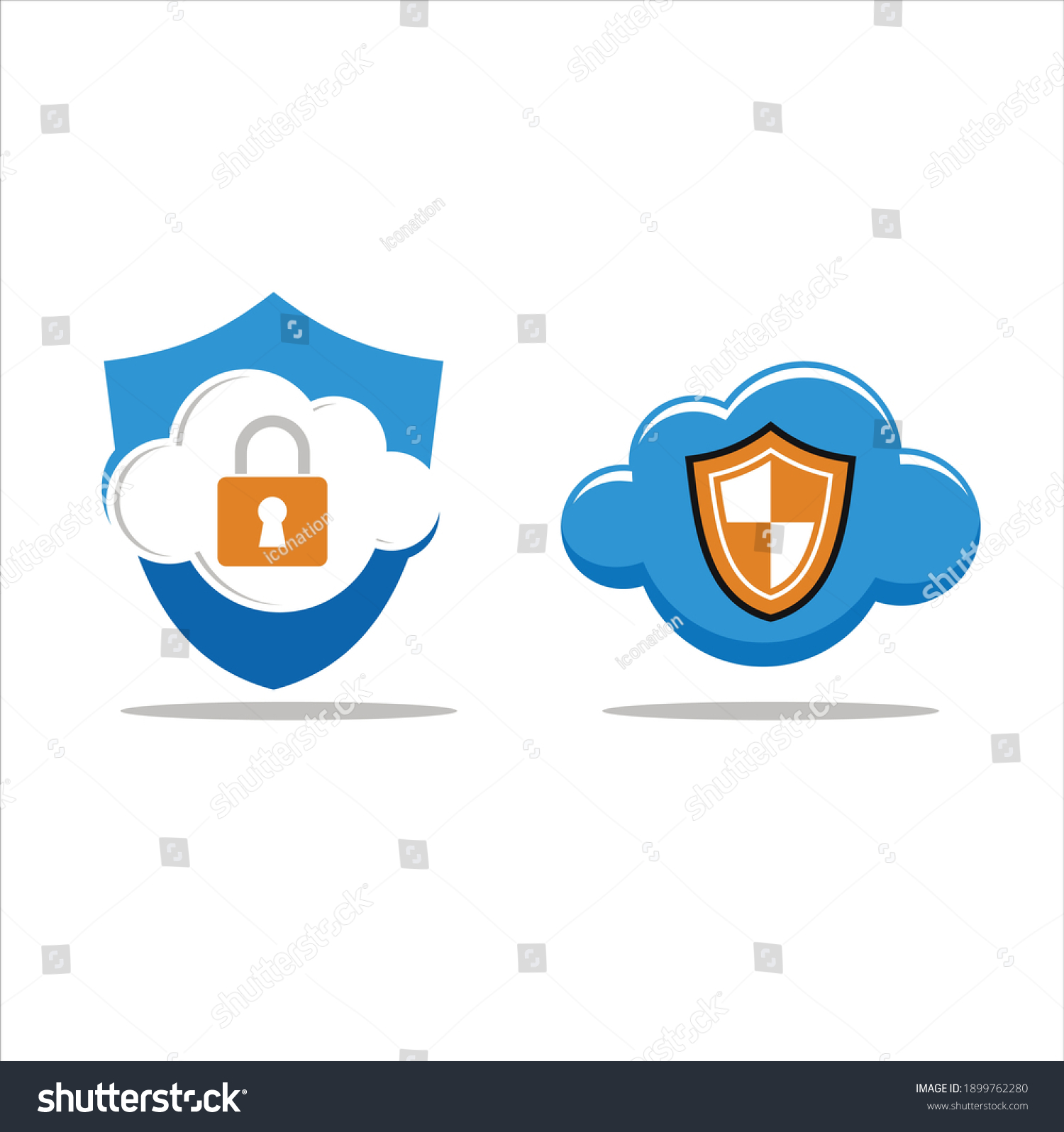 Security Cloud Computing Icon Vector Art Stock Vector (Royalty Free 