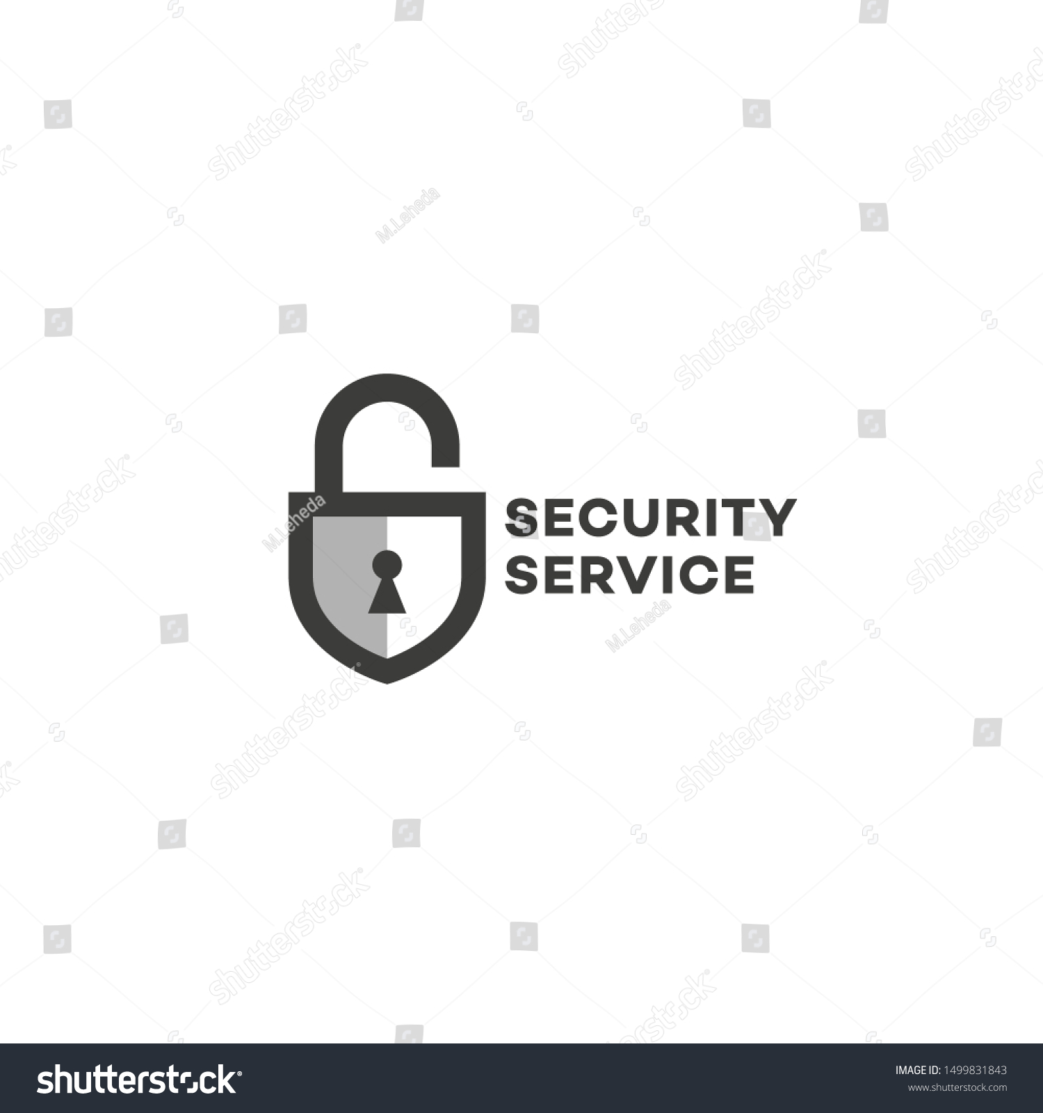 Security Service Logo Design Template Lock Stock Vector (Royalty Free ...