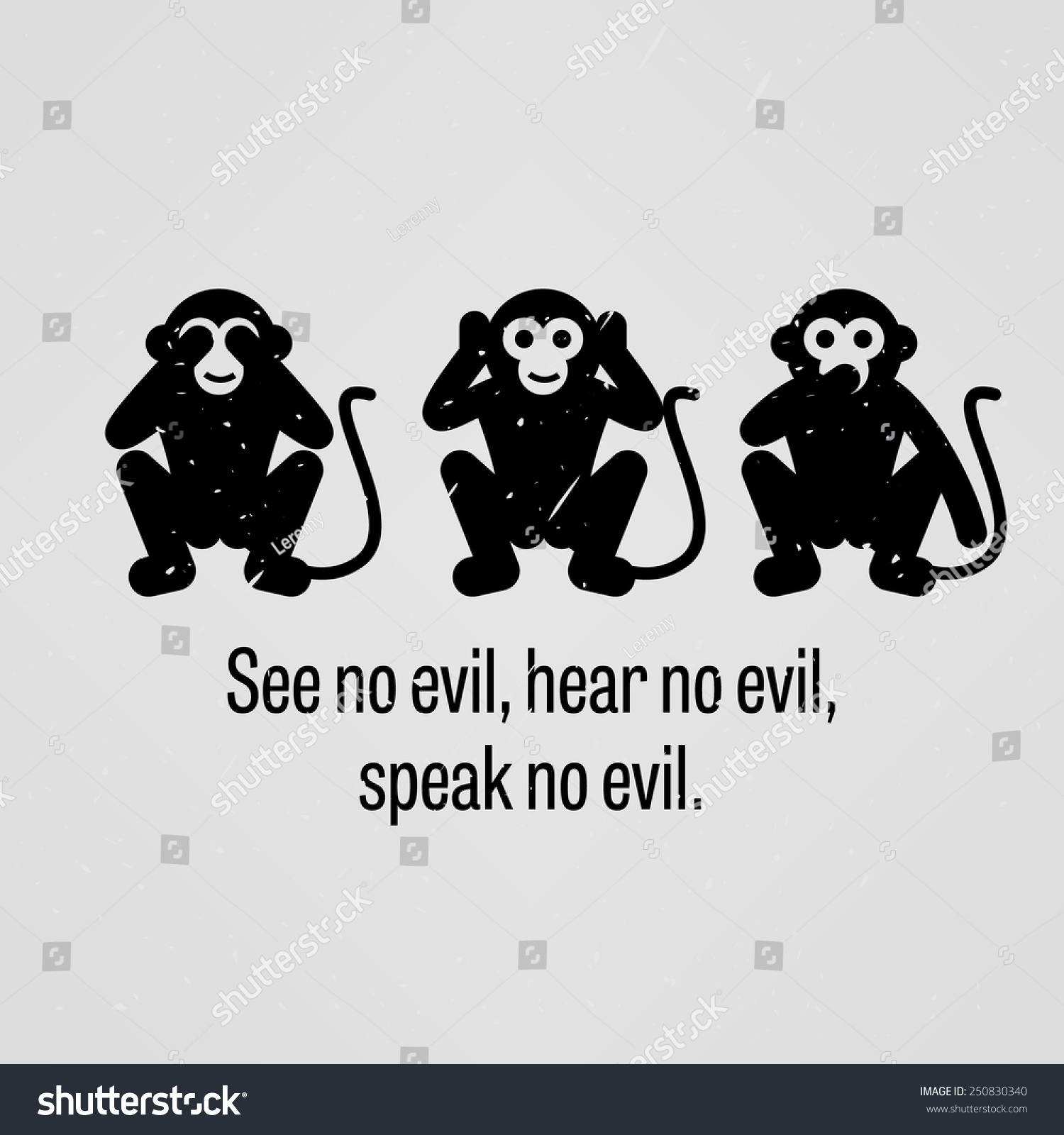monkey see hear say no evil