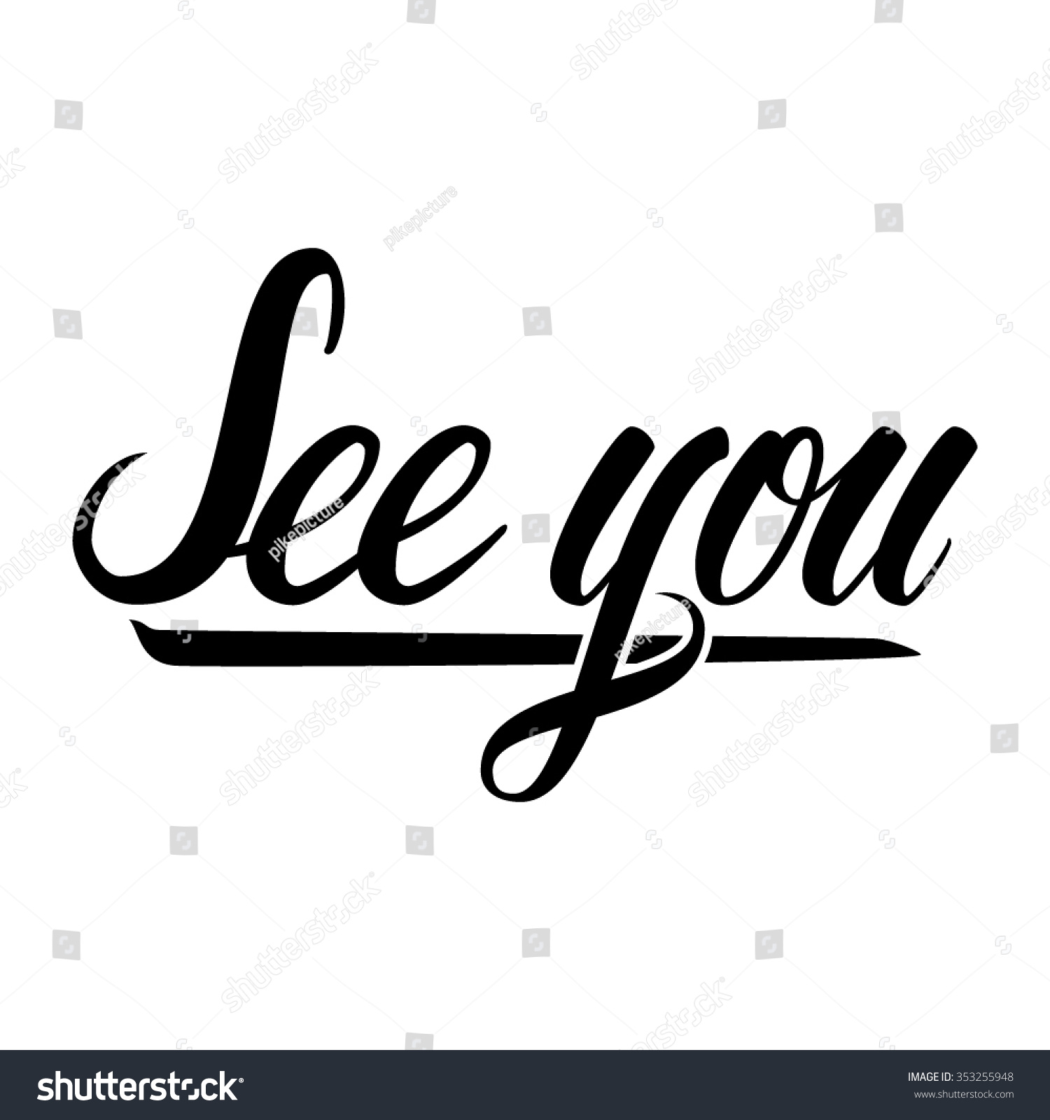 SVG of See you. Hand lettering text isolated in white background. Vector illustration
 svg