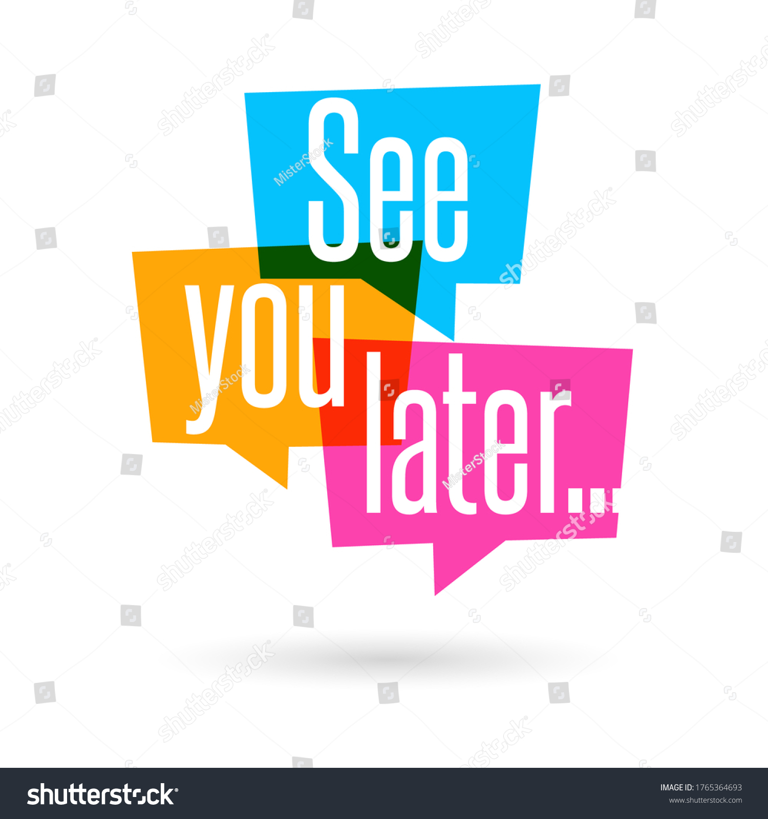 SVG of See you later on speech bubble svg