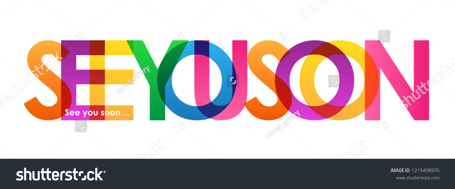 SVG of SEE YOU SOON colorful letters banner svg