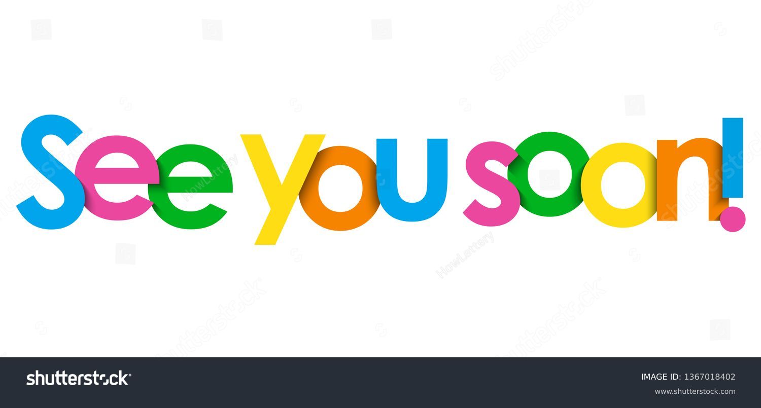 SVG of SEE YOU SOON! colorful typography banner svg