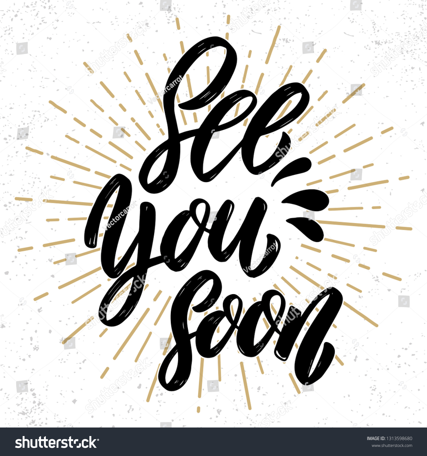 SVG of See you soon. Hand drawn lettering phrase. Design element for poster, greeting card, banner. Vector illustration svg
