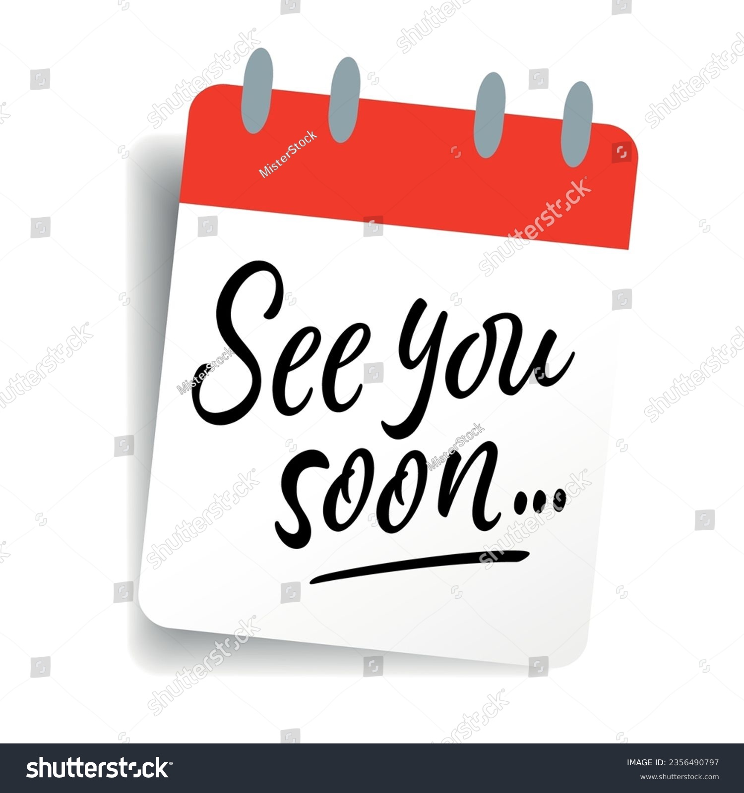 SVG of See you soon on agenda block svg