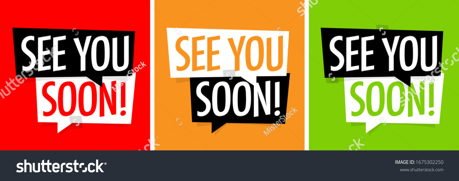 SVG of See you soon on speech bubble svg