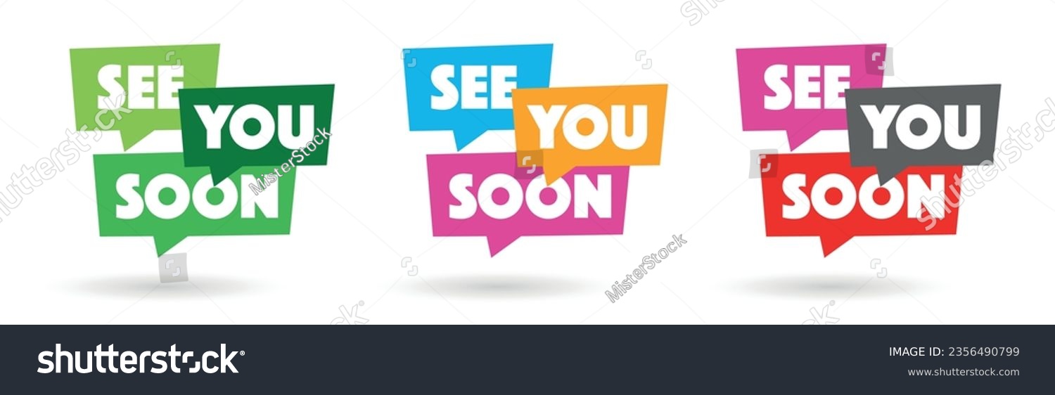 SVG of See you soon on speech bubble svg