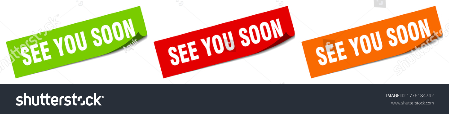 SVG of see you soon sticker. see you soon square isolated sign svg