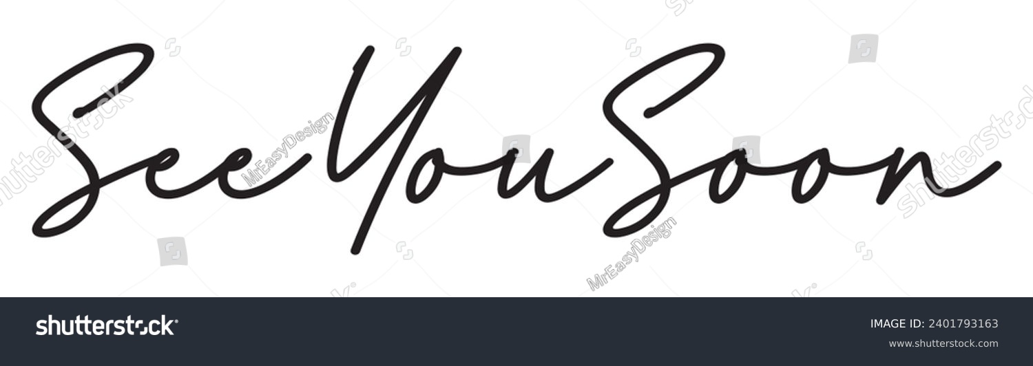 SVG of see you soon text on white background. svg