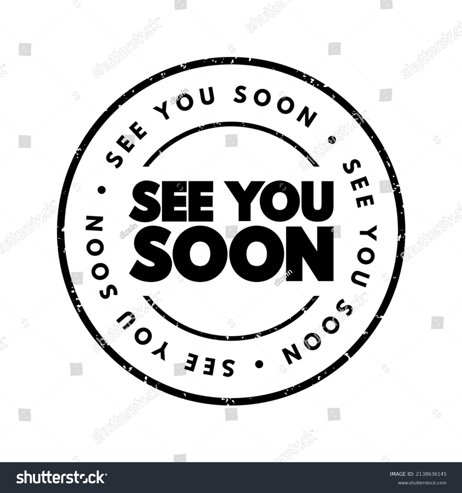 SVG of See You Soon text stamp, concept background svg