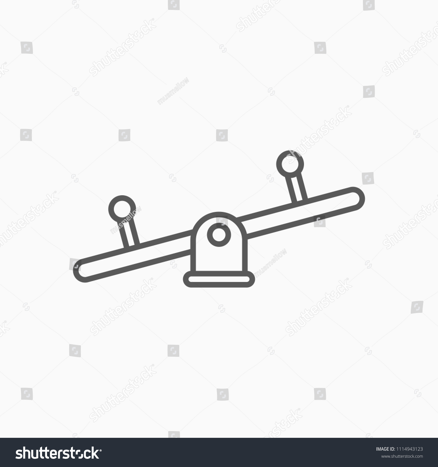 Seesaw Icon Balance Swing Vector Stock Vector (Royalty Free) 1114943123