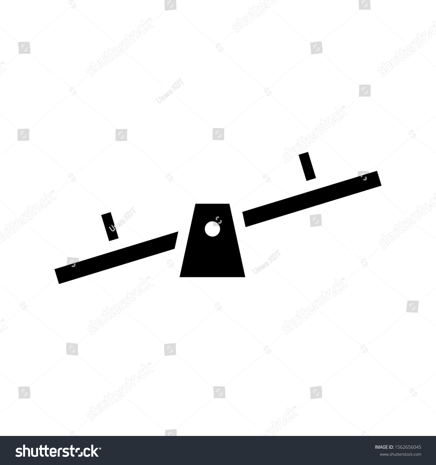 Seesaw Icon Vector On White Background Stock Vector (Royalty Free ...