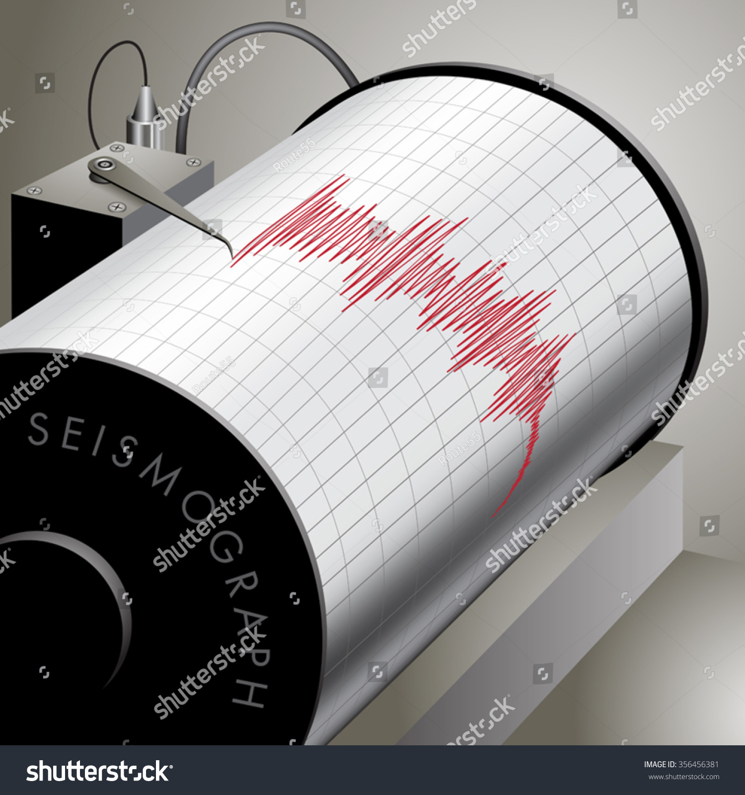 Seismograph Recording Ground Motion During Earthquake Stock Vector Royalty Free 356456381 Seismograph Recording Ground Motion During Earthquake Stock Vector Royalty Free 356456381
