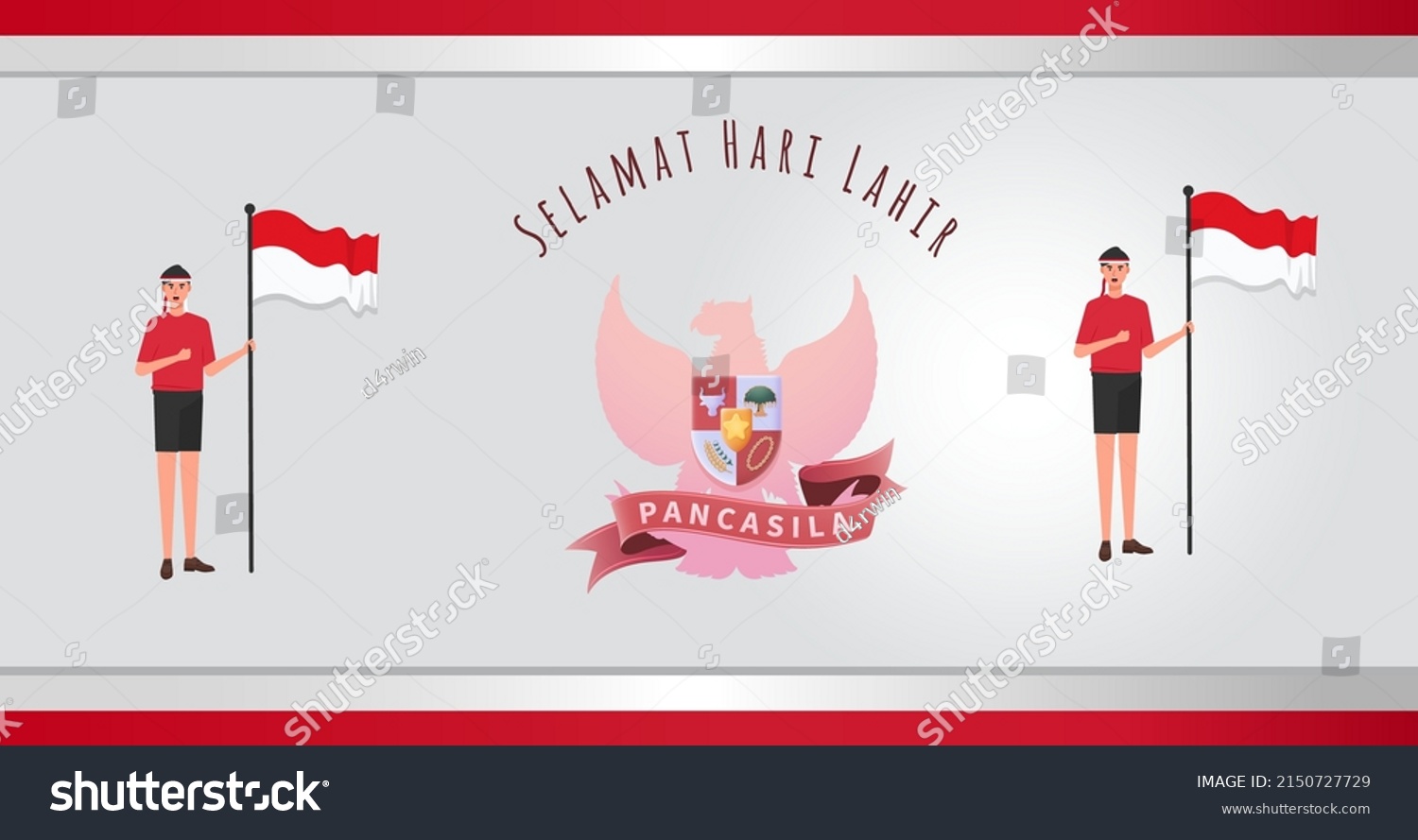 Selamat Hari Lahir Pancasila Translation Day Stock Vector (Royalty Free ...