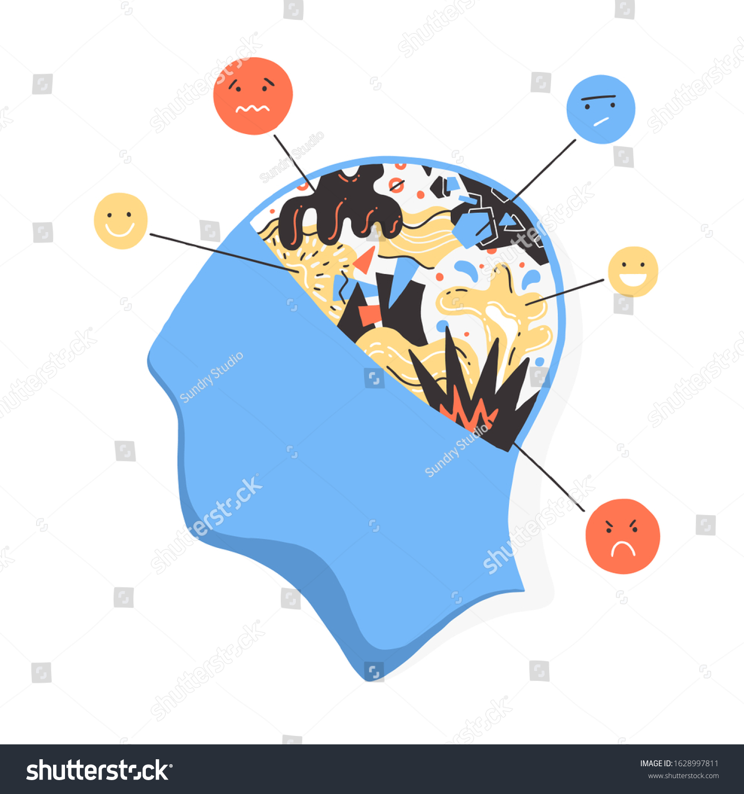 Selfawareness Concept Abstract Person Being Conscious Stock Vector Royalty Free