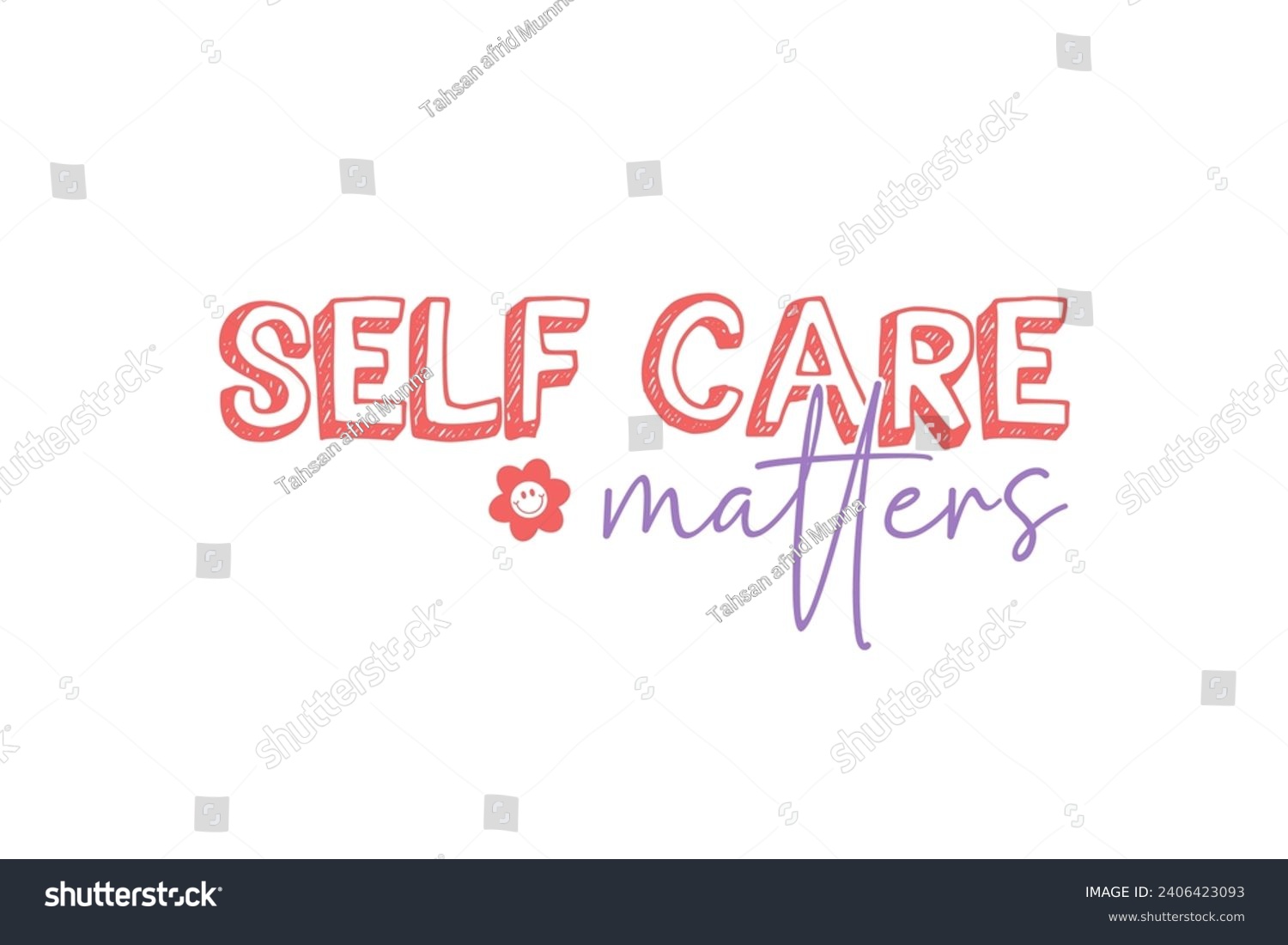 SVG of Self care matters Valentine's Day typography T shirt design svg