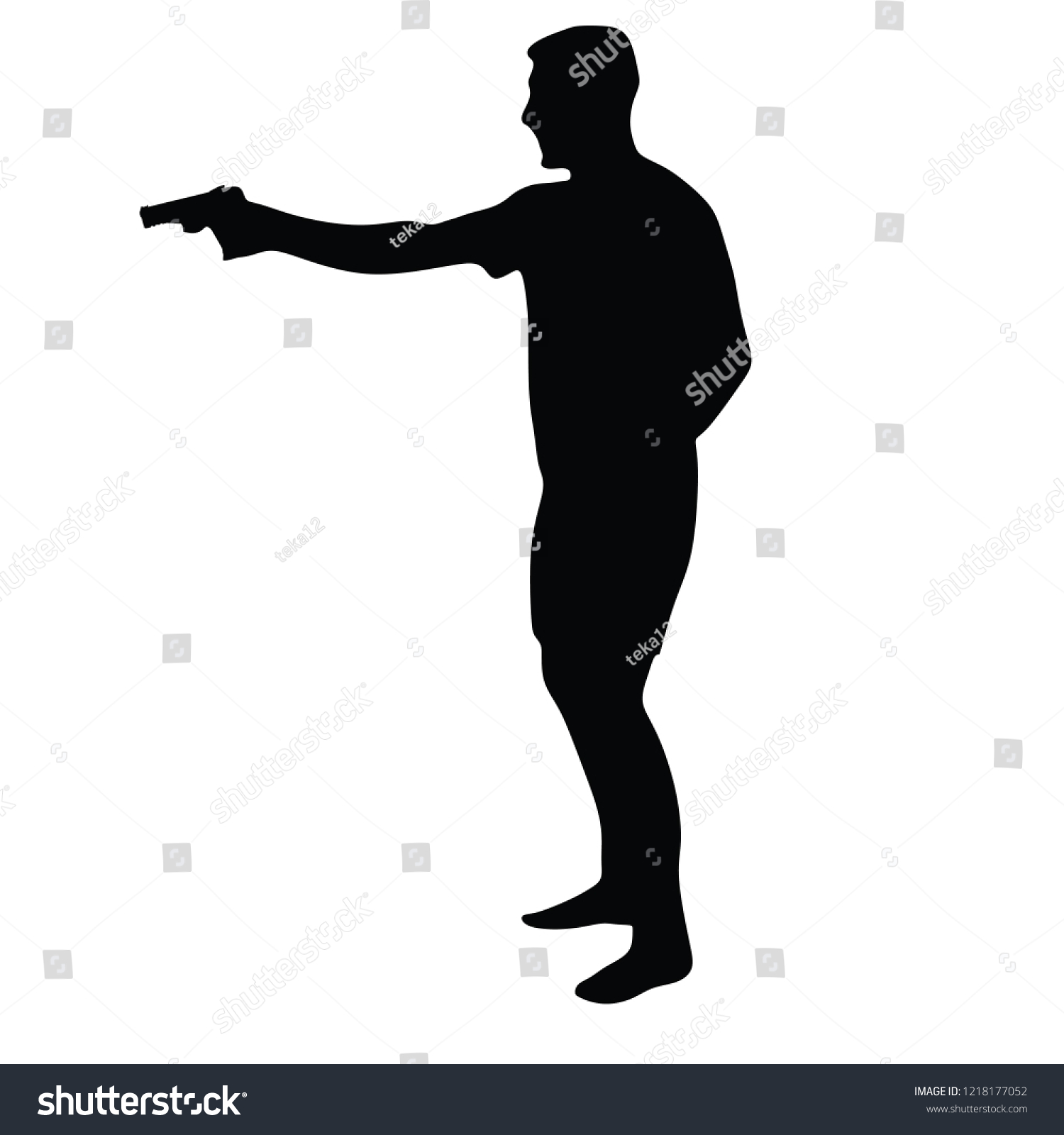 Self Defense Battle Vector Silhouette Illustration Stock Vector ...