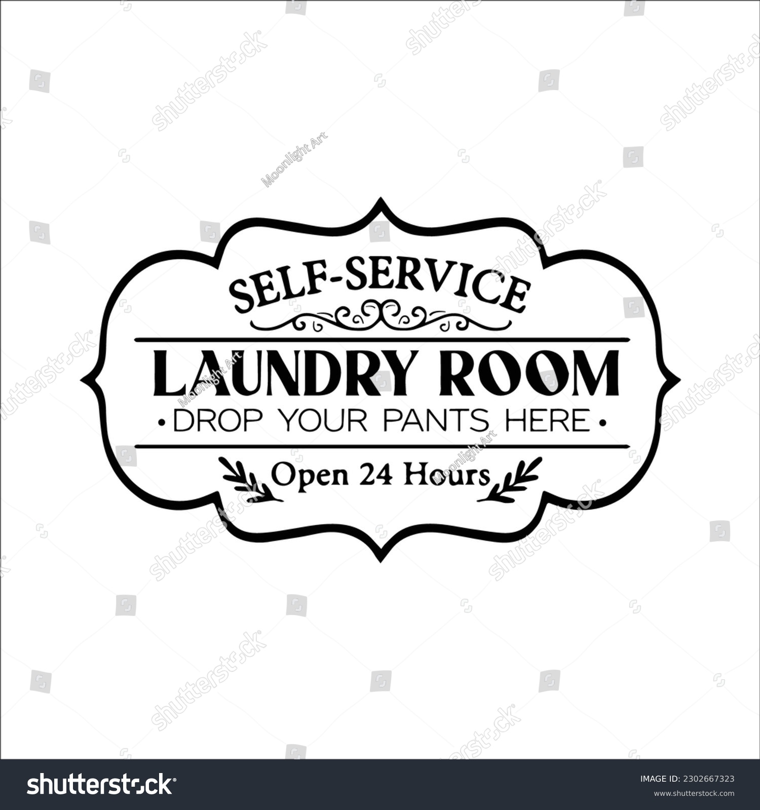 SVG of Self service laundry room svg, laundry room svg, laundry, laundry poster svg, bathroom svg, vintage poster  svg
