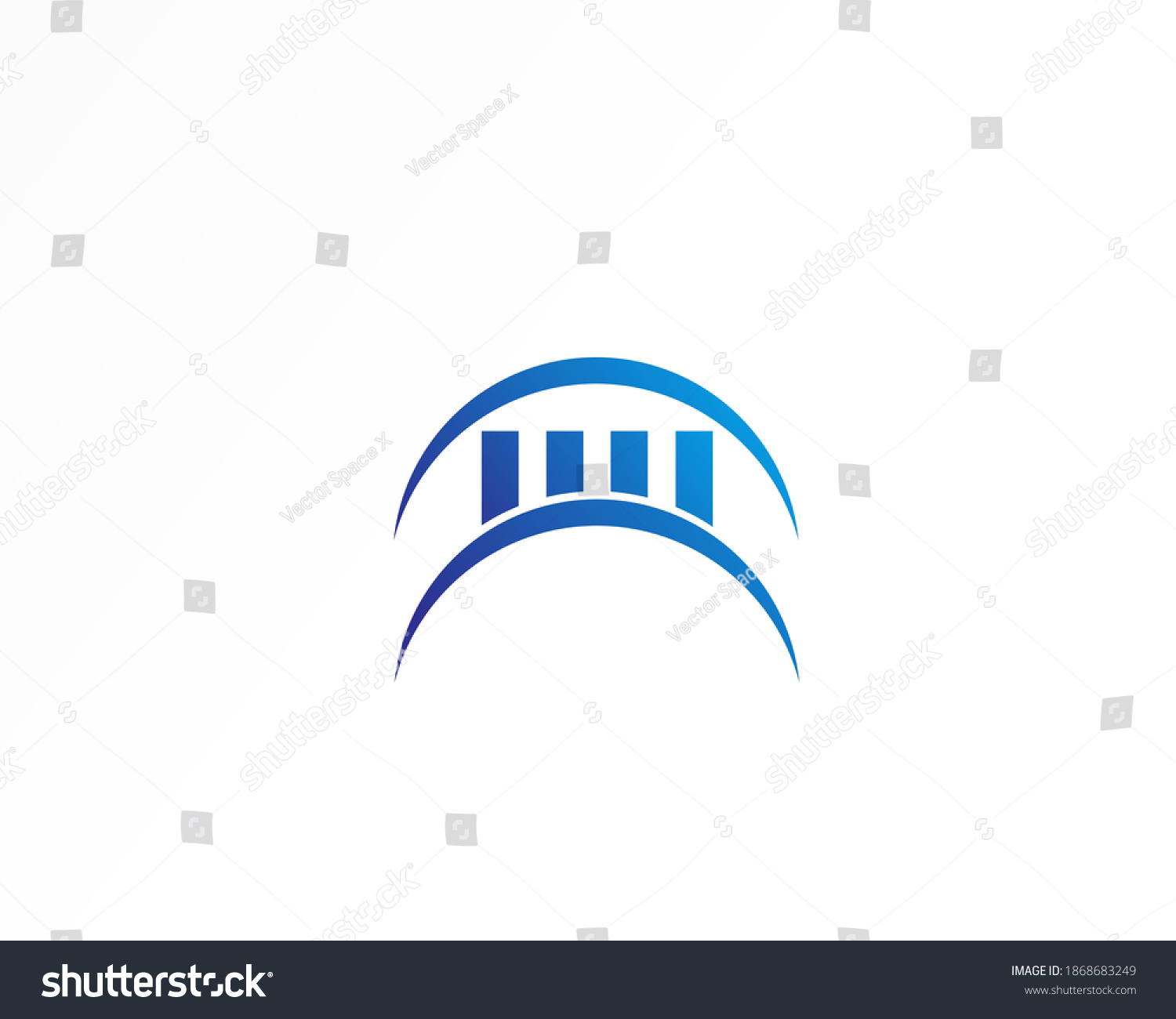 vektor-stok-semi-circle-logo-design-line-shape-tanpa-royalti