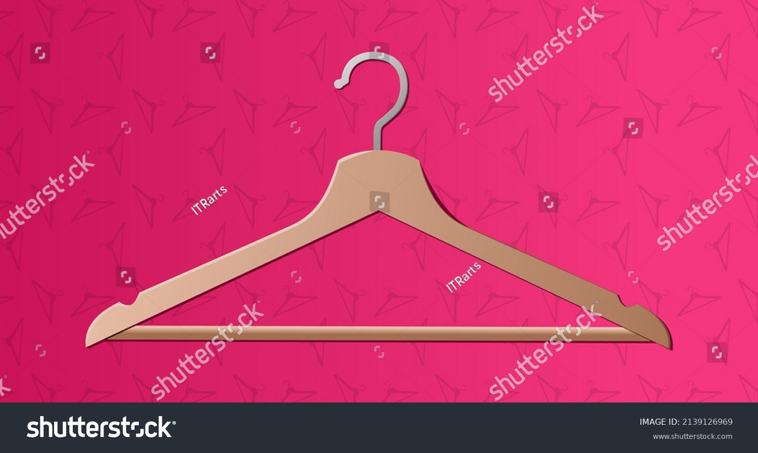 Semi Realistic Clothes Hanger Vector On Stock Vector (Royalty Free