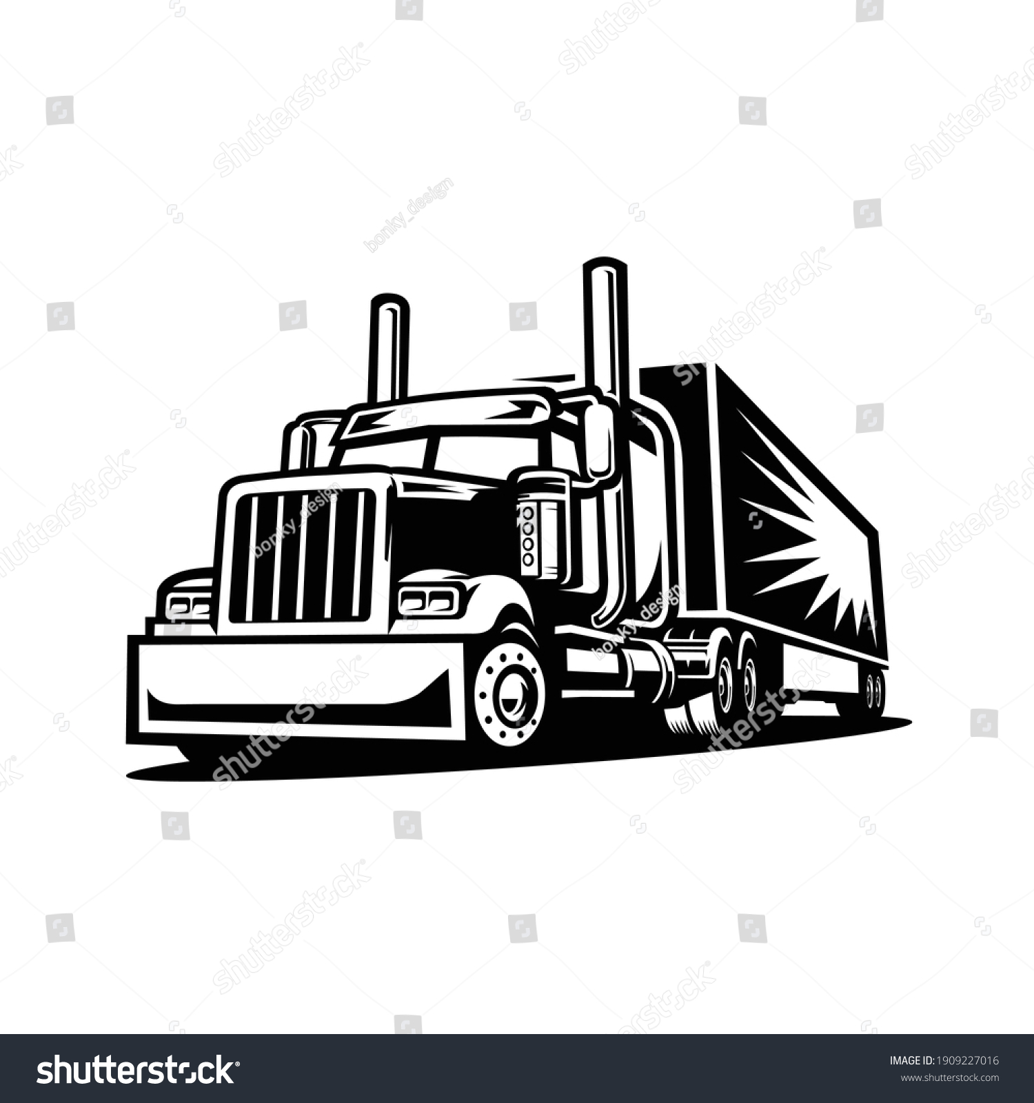 174 18 wheeler silhouette Images, Stock Photos & Vectors | Shutterstock