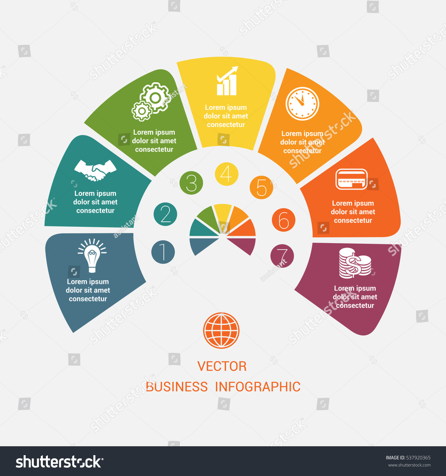 semicircle-template-infographic-7-positions-text-stock-vector-royalty