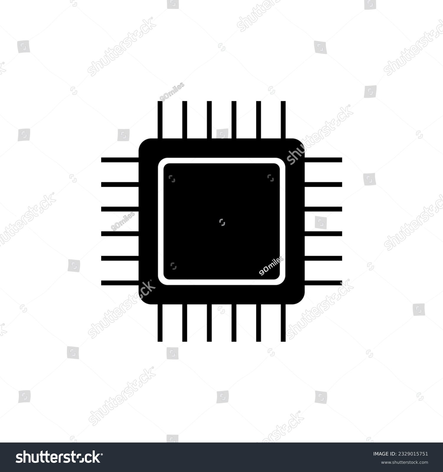 SVG of Semiconductor icon. Semiconductor device such as integrated circuit, chip or microprocessor. Vector Illustration svg
