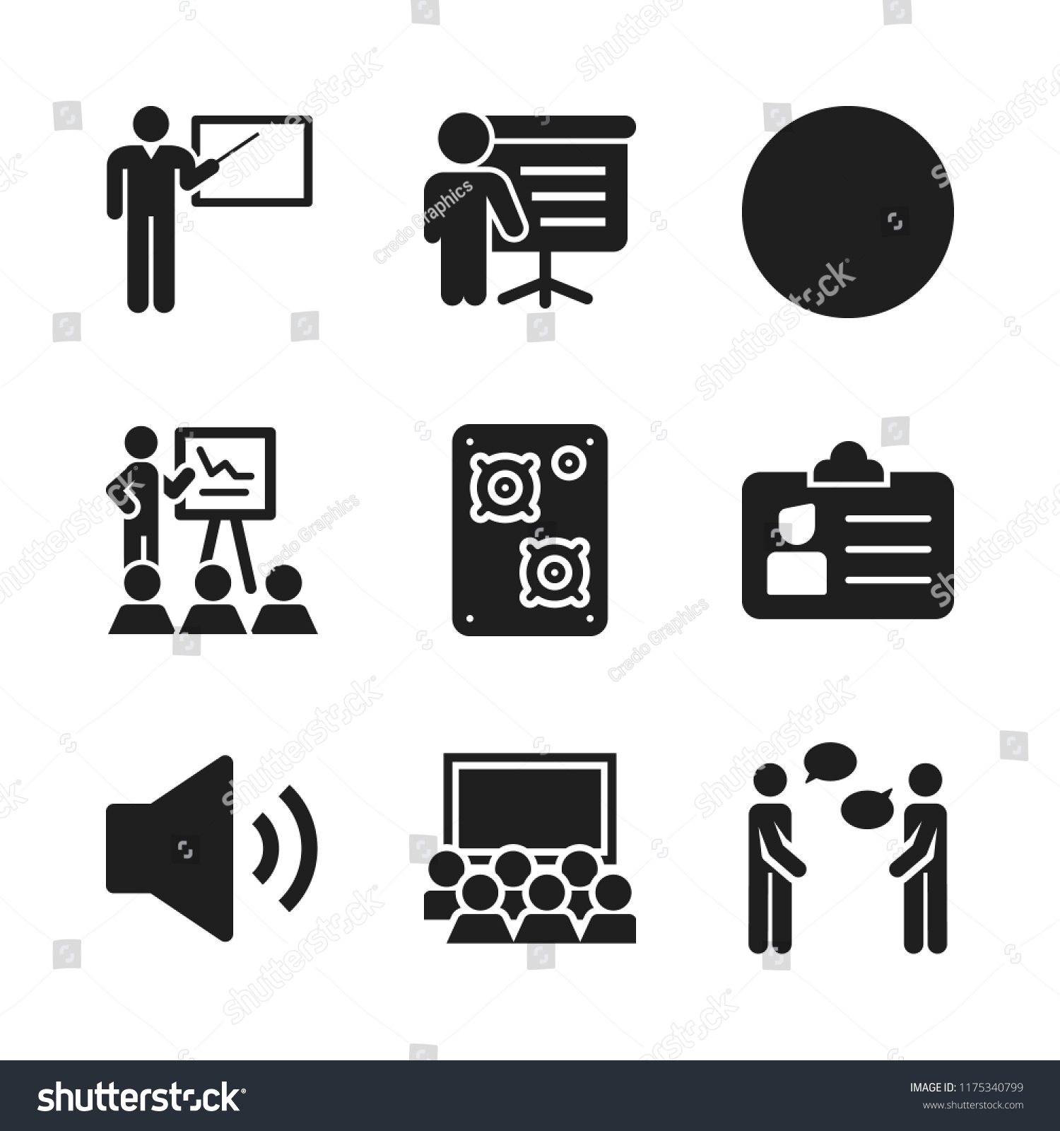 Seminar Icon 9 Seminar Vector Icons Stock Vector Royalty Free