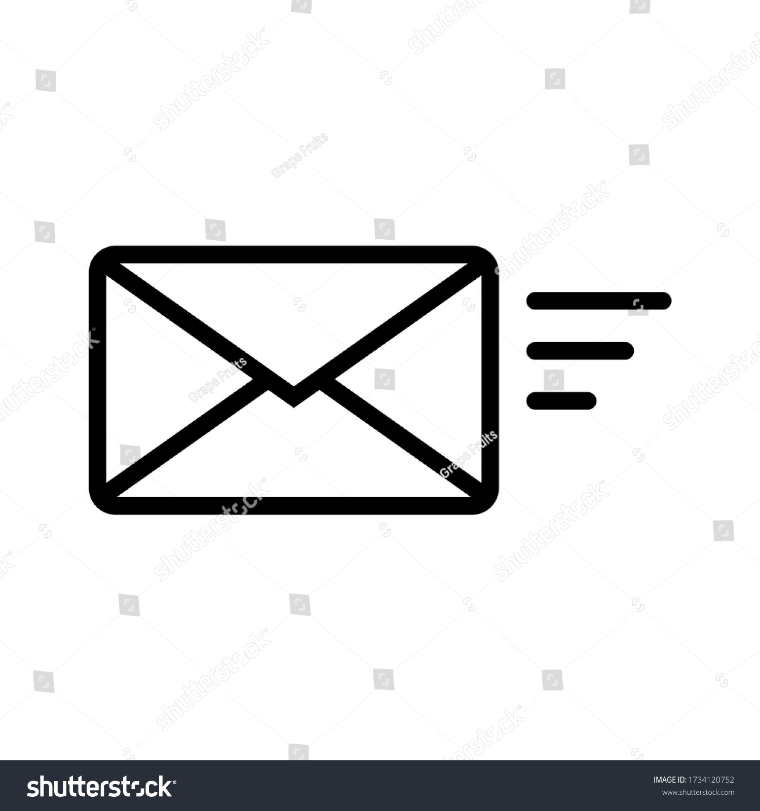 Send Letter Mail Icon Envelope Mail Stock Vector (Royalty Free ...