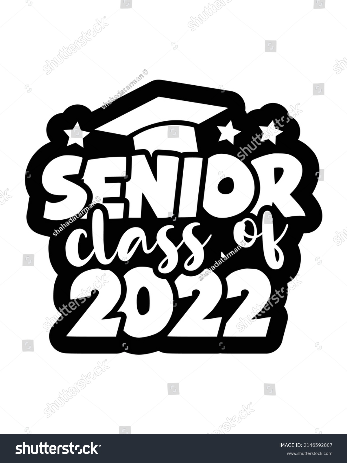SVG of senior class of 2022, Graduation t-shirt design. svg