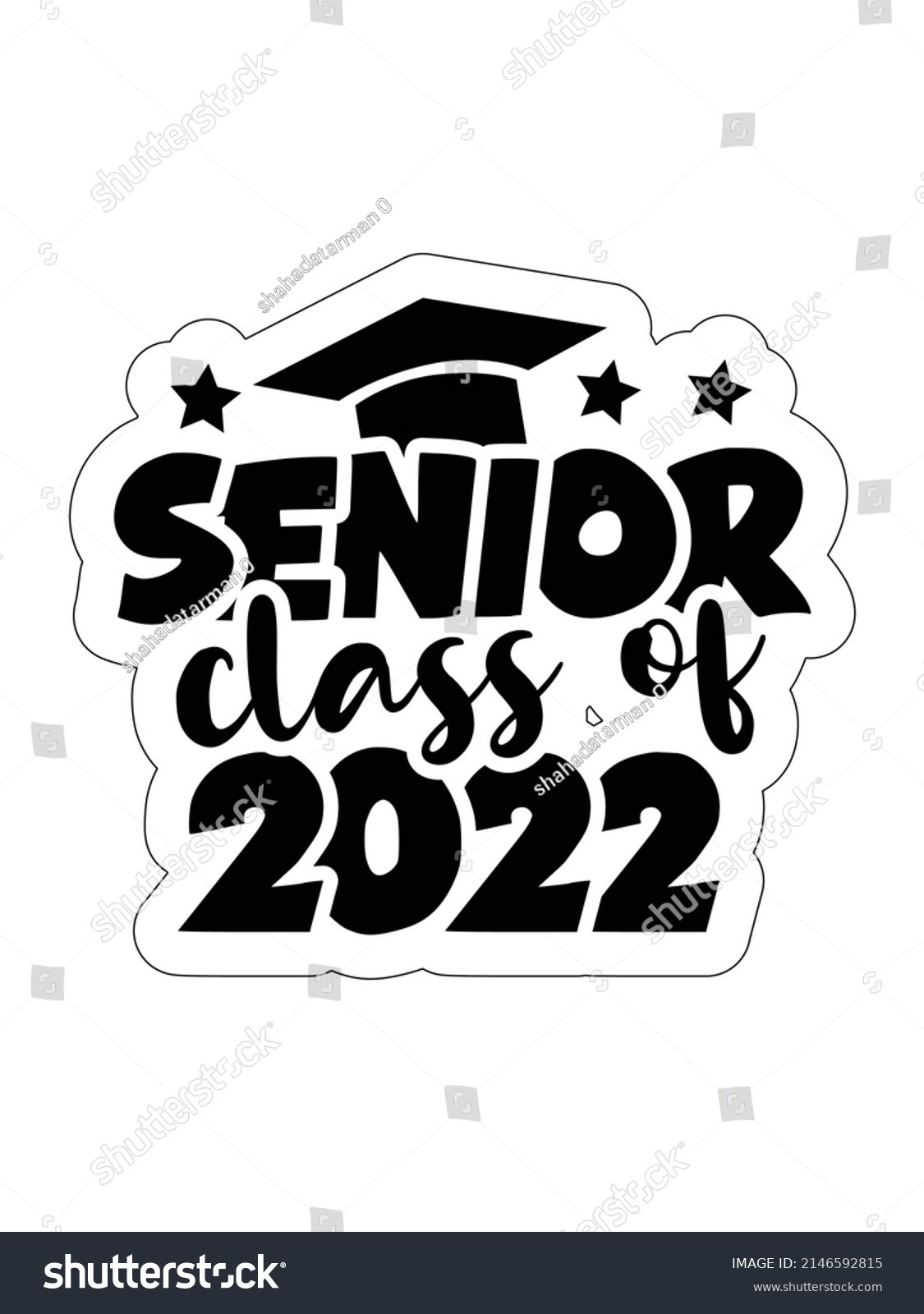 SVG of senior class of 2022, Graduation t-shirt design. svg