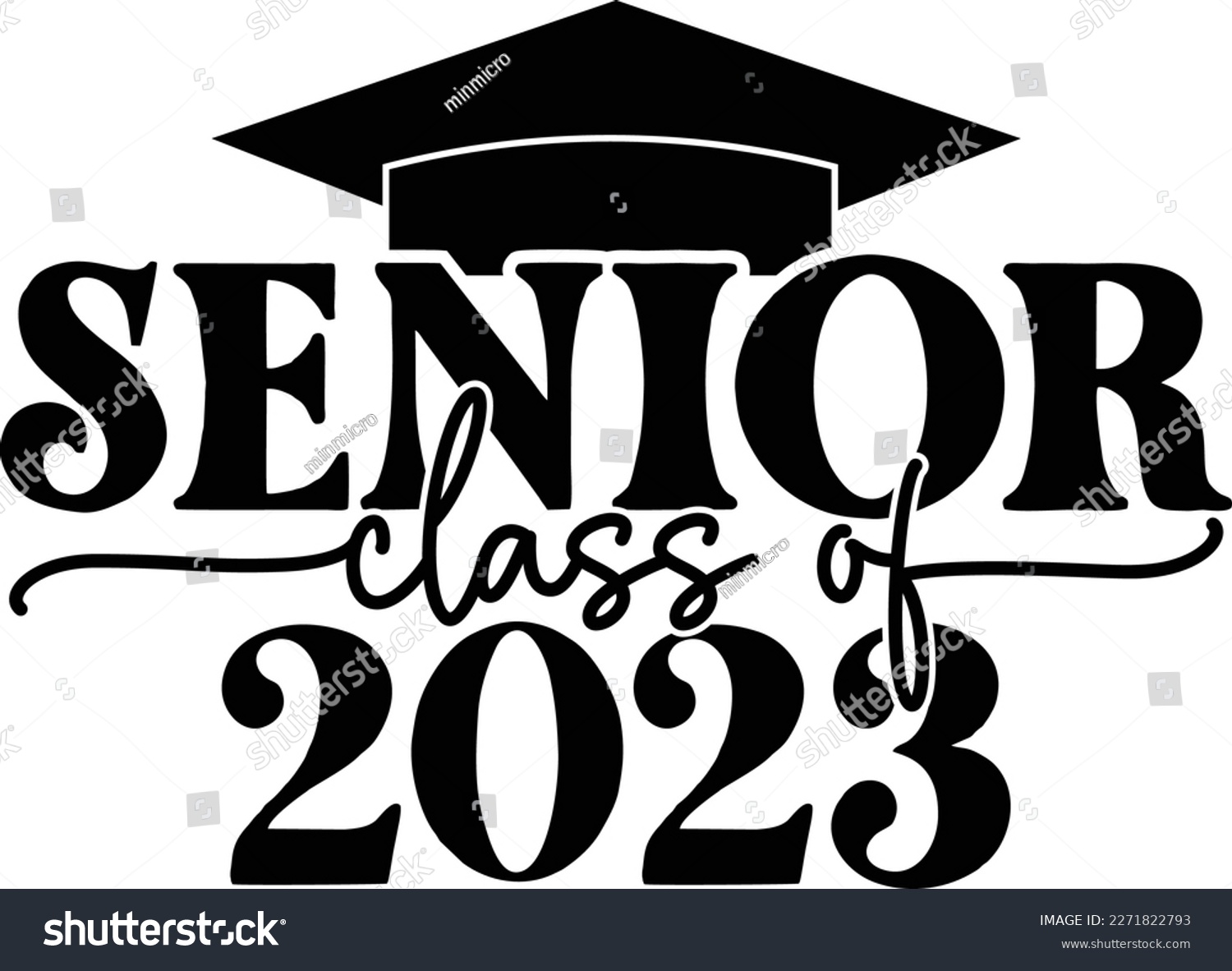 SVG of Senior Class Of 2023 T Shirt Design Vector, Graduation svg Design. svg