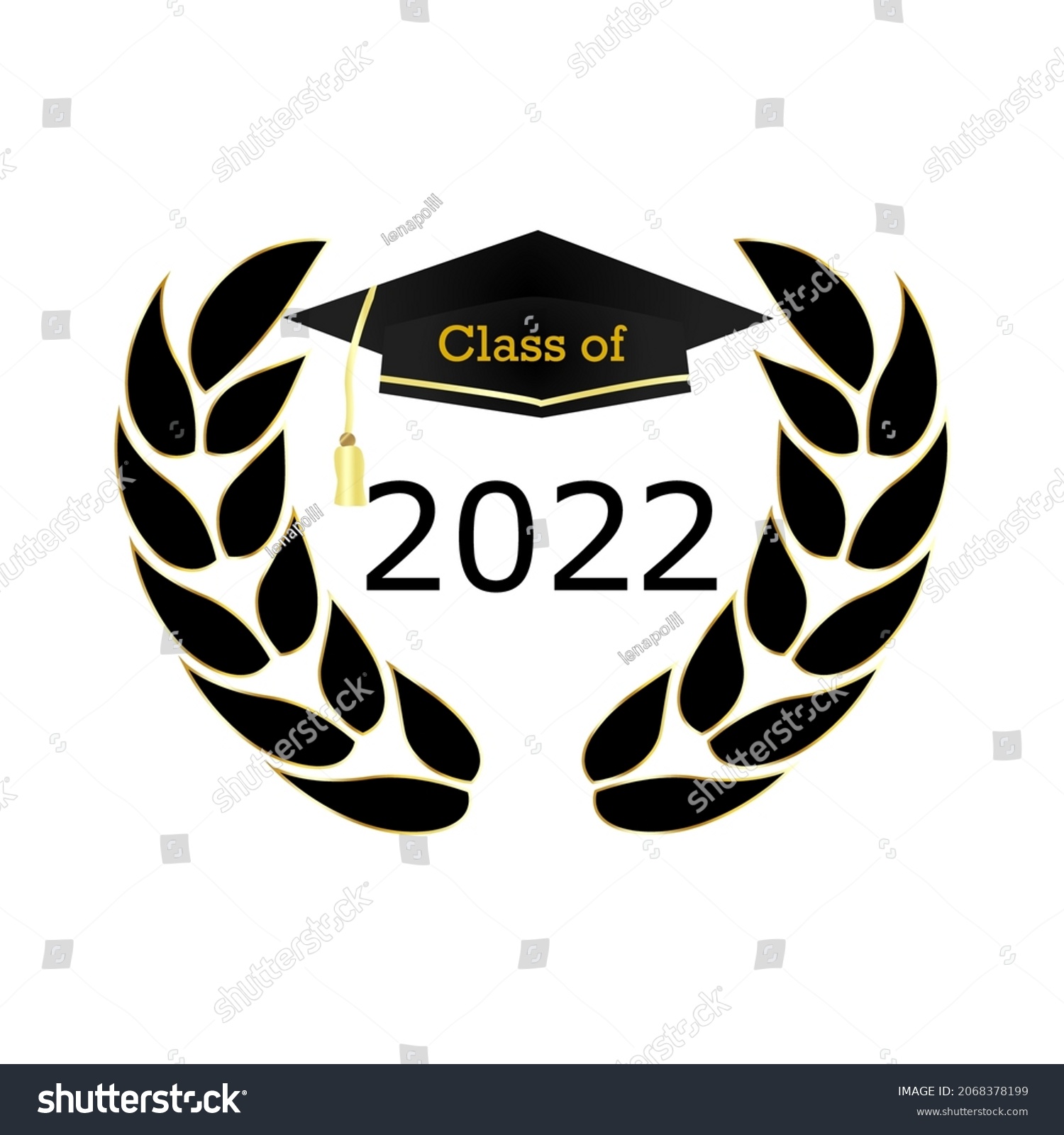 Senior 2022 Graduation Ceremony Logo Illustration Stock Vector (Royalty ...