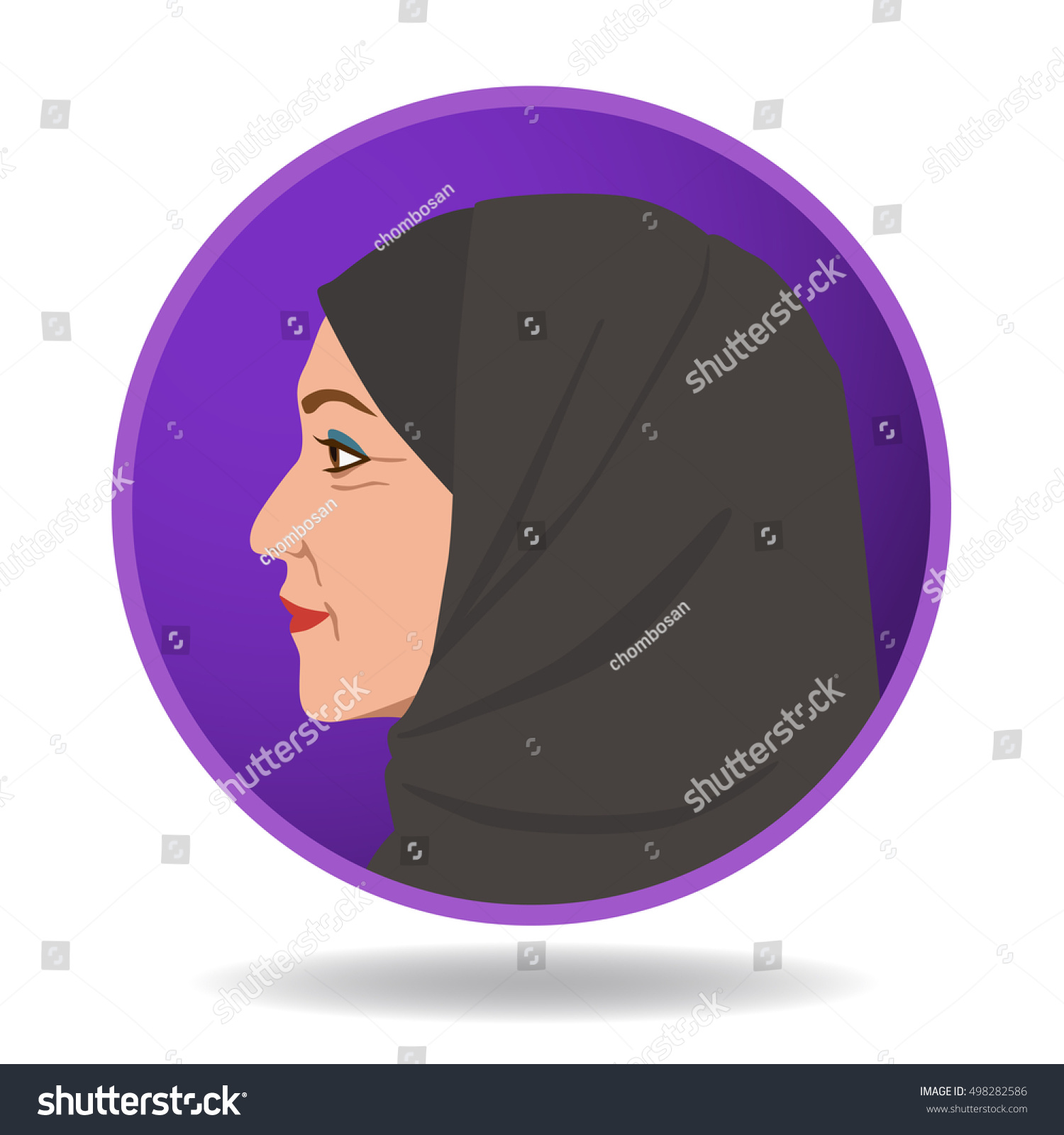 Senior People Profile Icon Avatar Icon Stock Vector