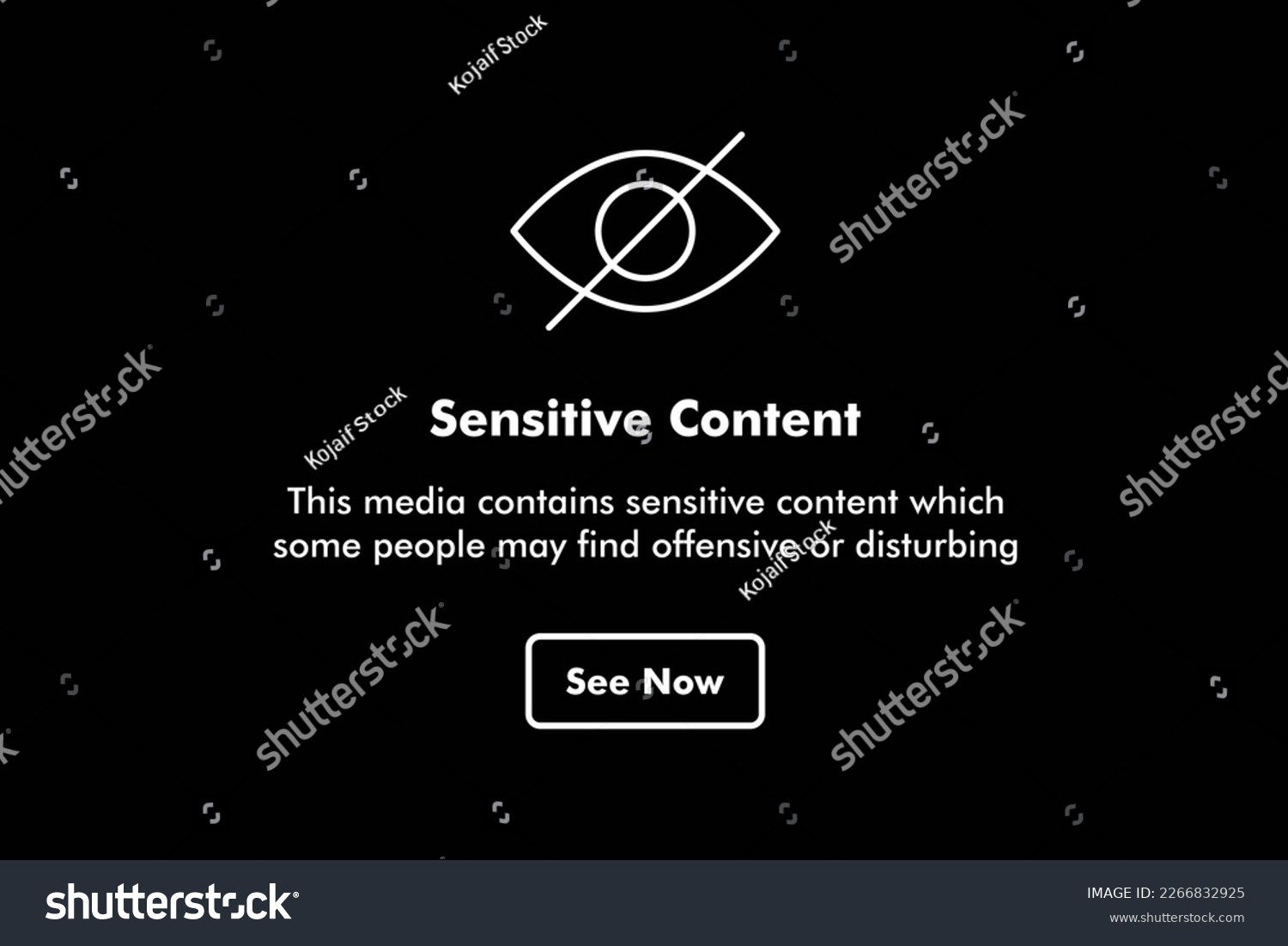 SVG of Sensitive Content vector icon set. Sign Warning template for social media. Explicit or Inappropriate content symbol svg