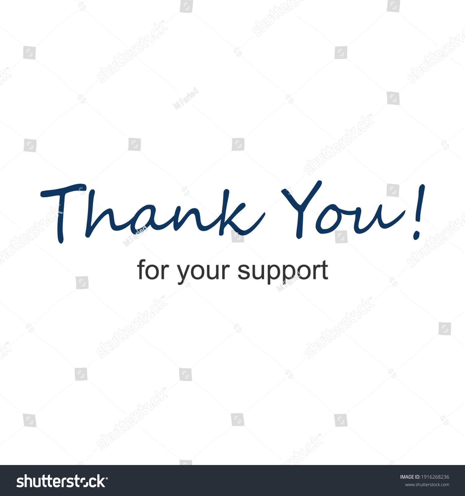 sentence-thank-you-your-support-blue-stock-vector-royalty-free