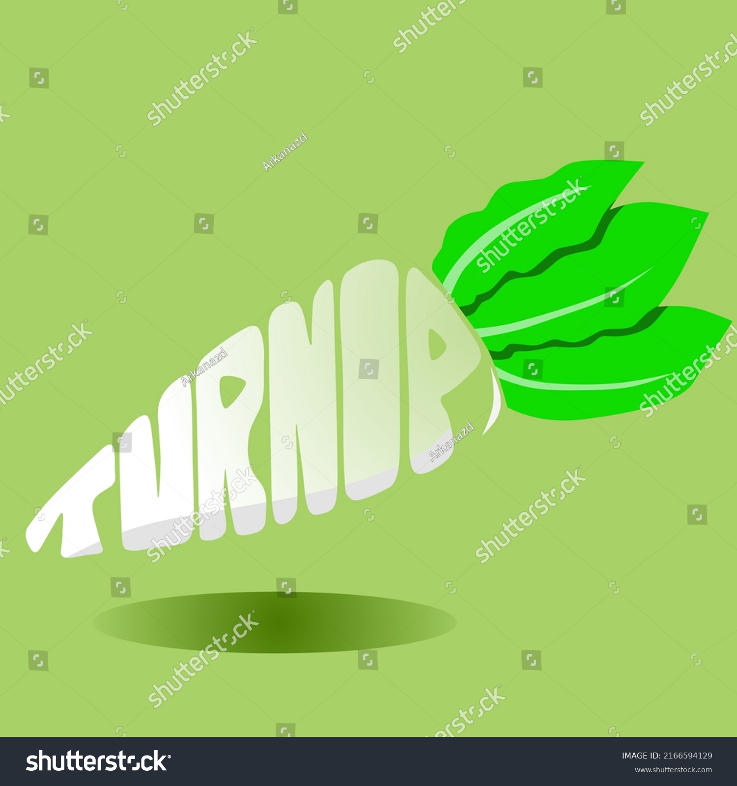 Sentences Form Turnip Vegetables Childrens Learning Stock Vector