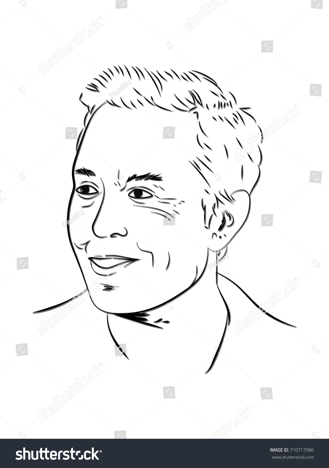 September 2017 Elon Musk Sketch Vector Stock Vector (Royalty Free ...