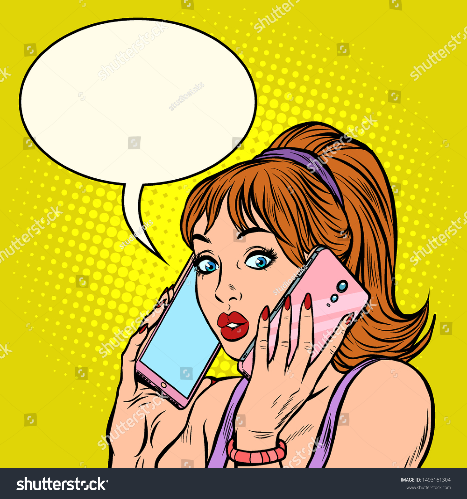 434 Serious woman on phone Stock Illustrations, Images & Vectors ...