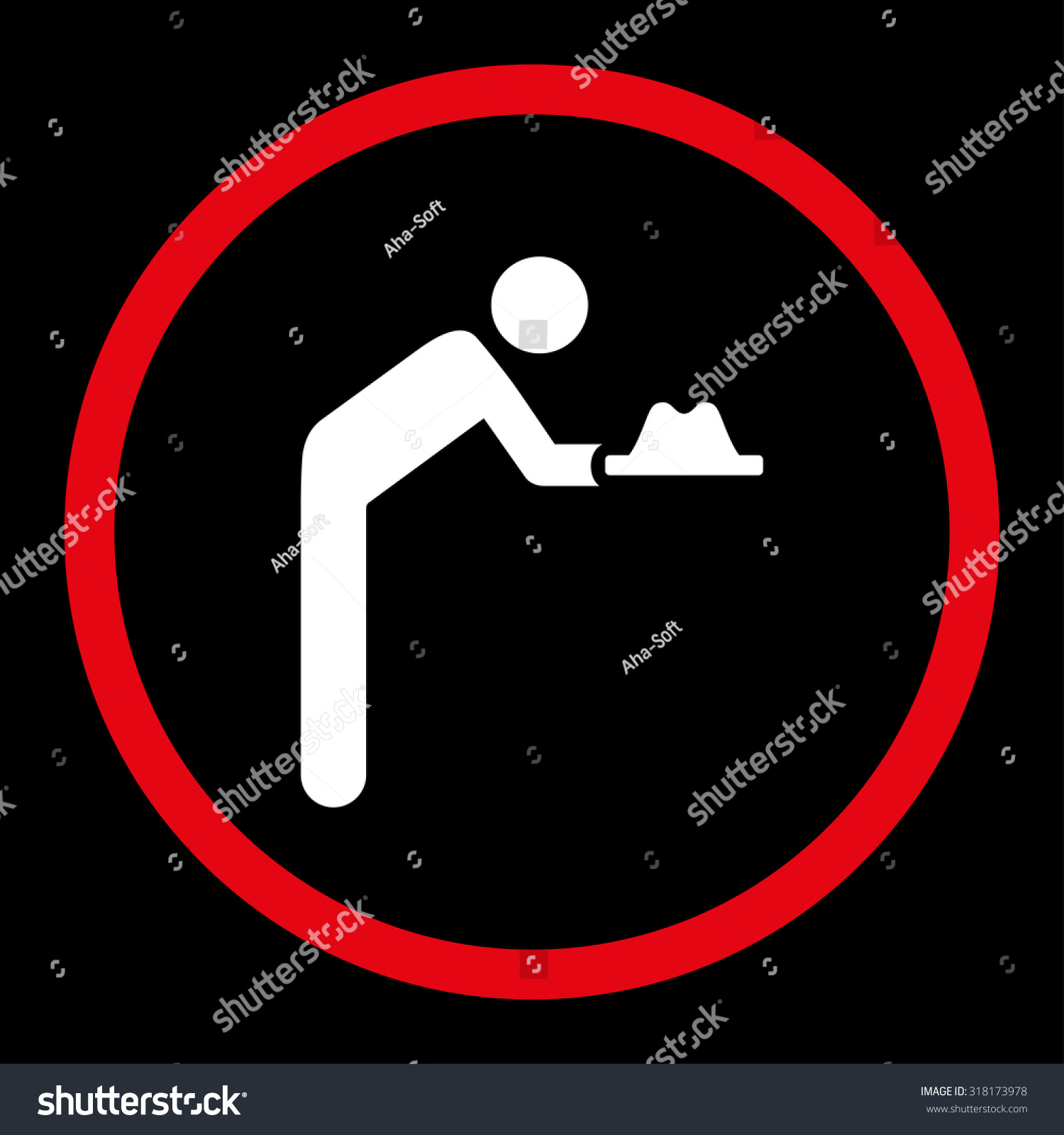 Servant Vector Icon This Rounded Flat Stock Vector Royalty Free 318173978 Shutterstock 1109