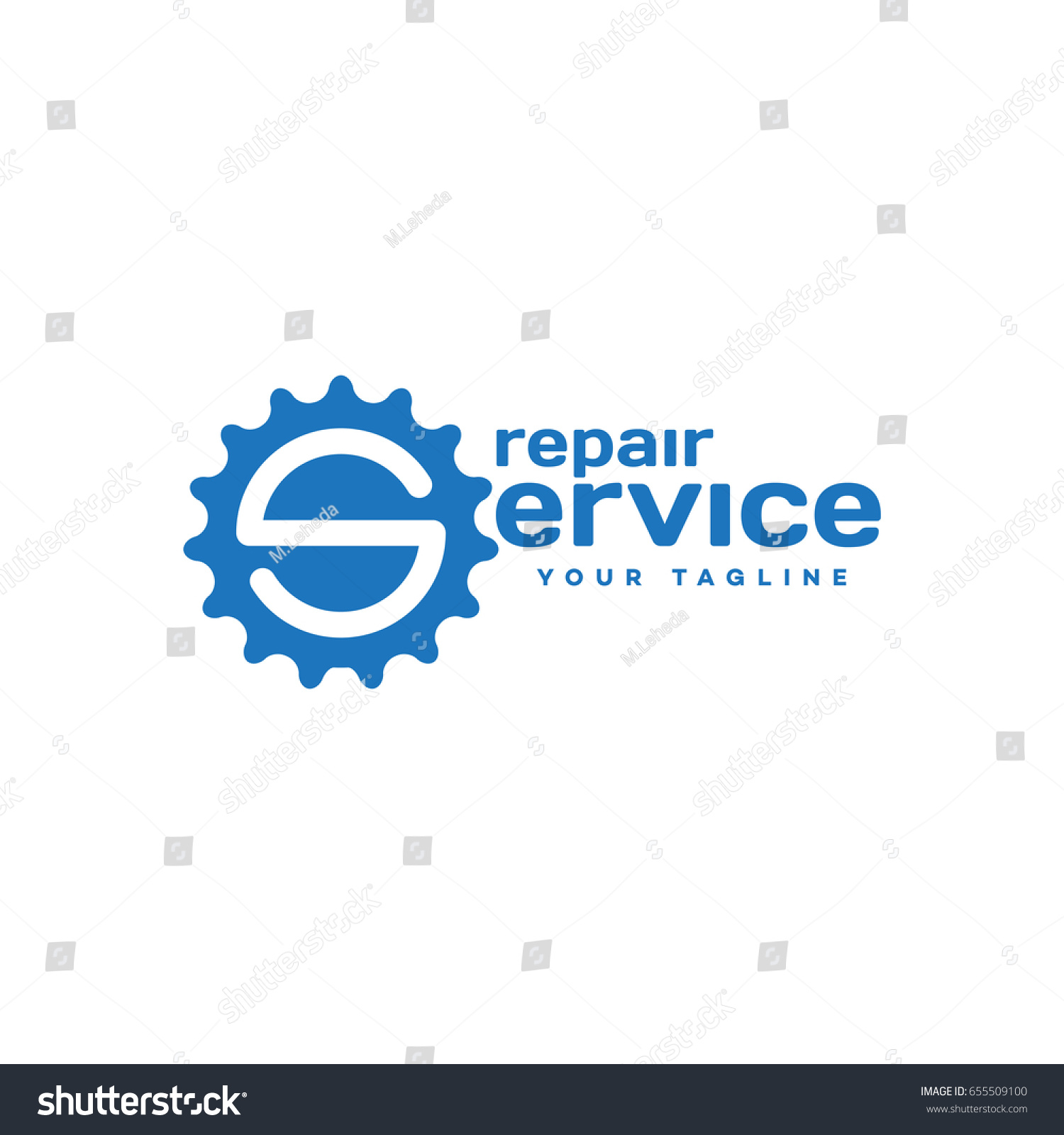 Service Logo Template Design Cogwheel Vector Stock Vector (Royalty Free ...