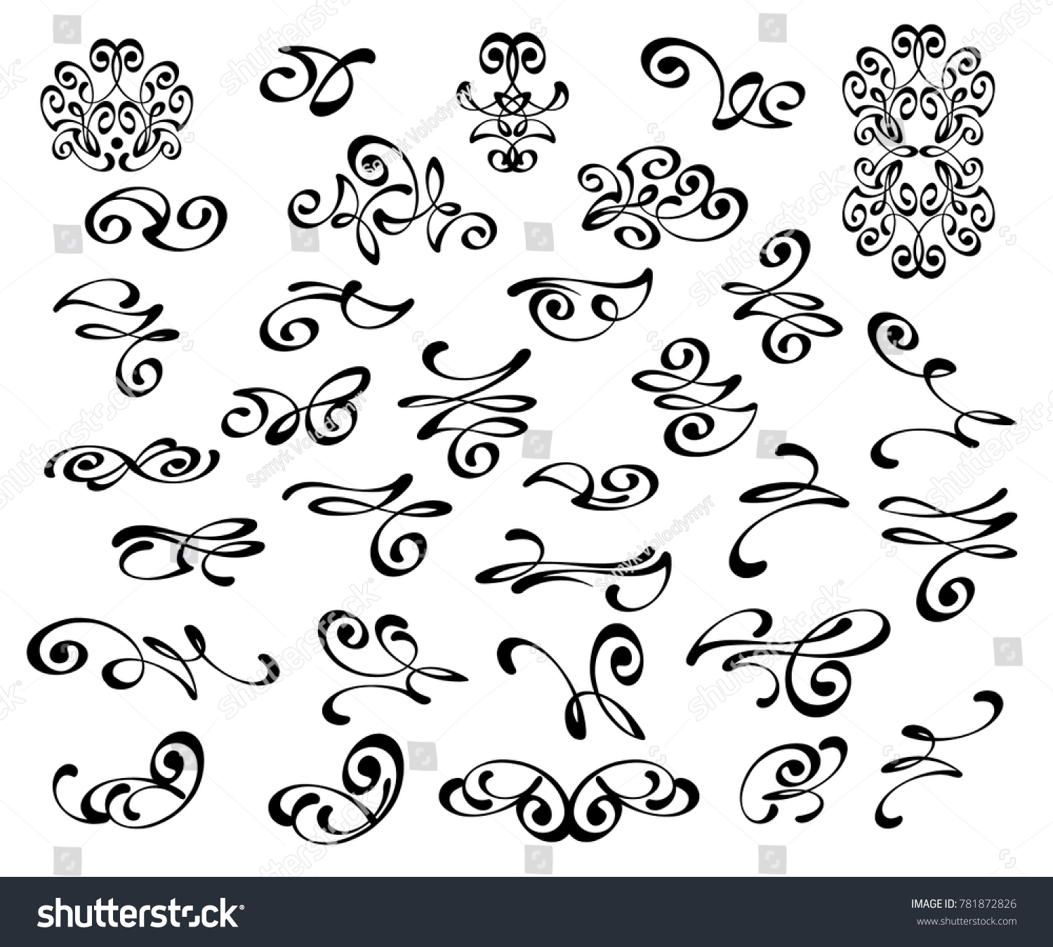 Set Design Elements Vector Illustration Black Stock Vector (Royalty ...