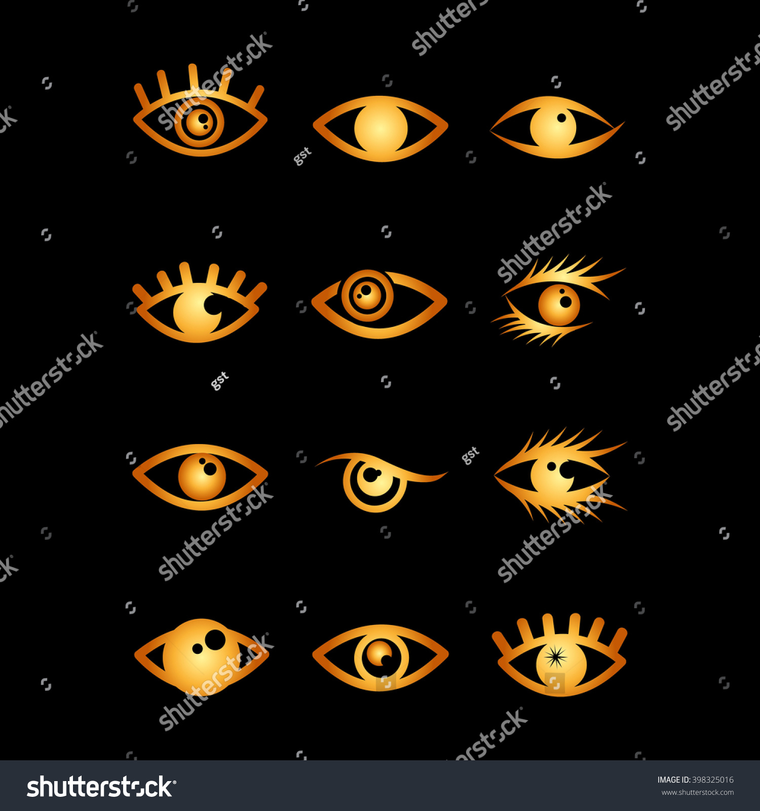 Set Eyes Design Stock Vector (Royalty Free) 398325016 Shutterstock