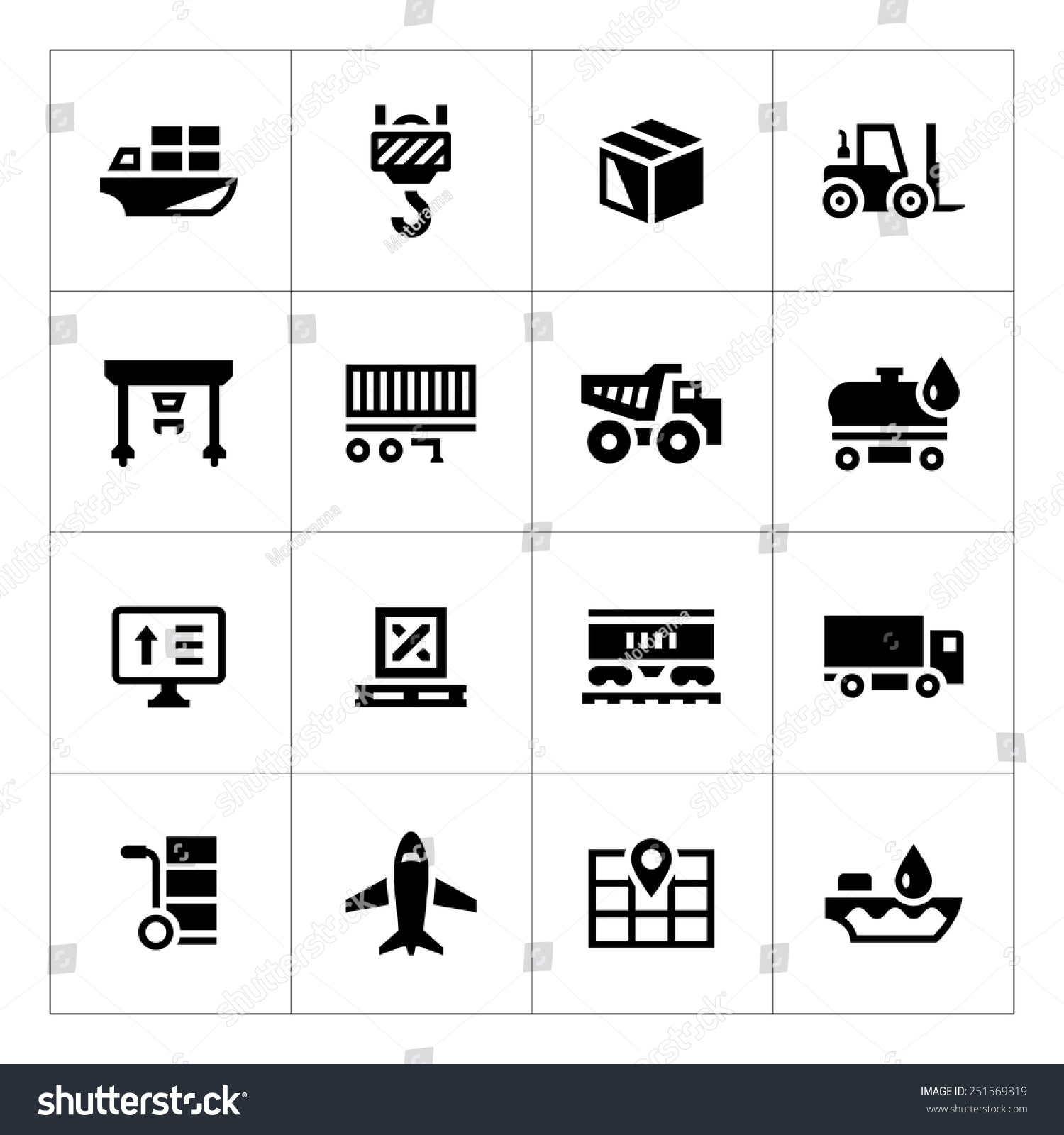 Set Icons Of Logistic Isolated On White. Vector Illustration ...