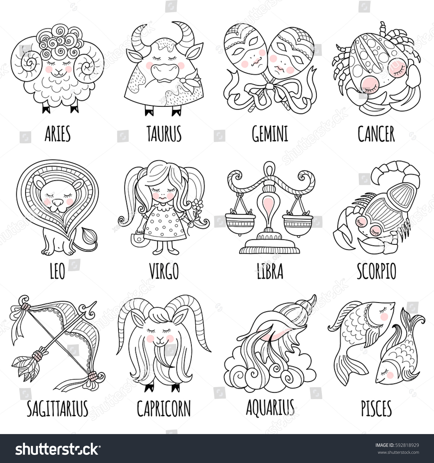 Pencil Drawing Of Zodiac Signs