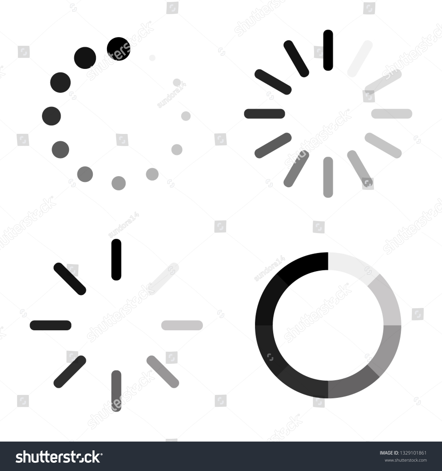 Set Loading Icons Load Load Icons Stock Vector (royalty Free) 1329101861