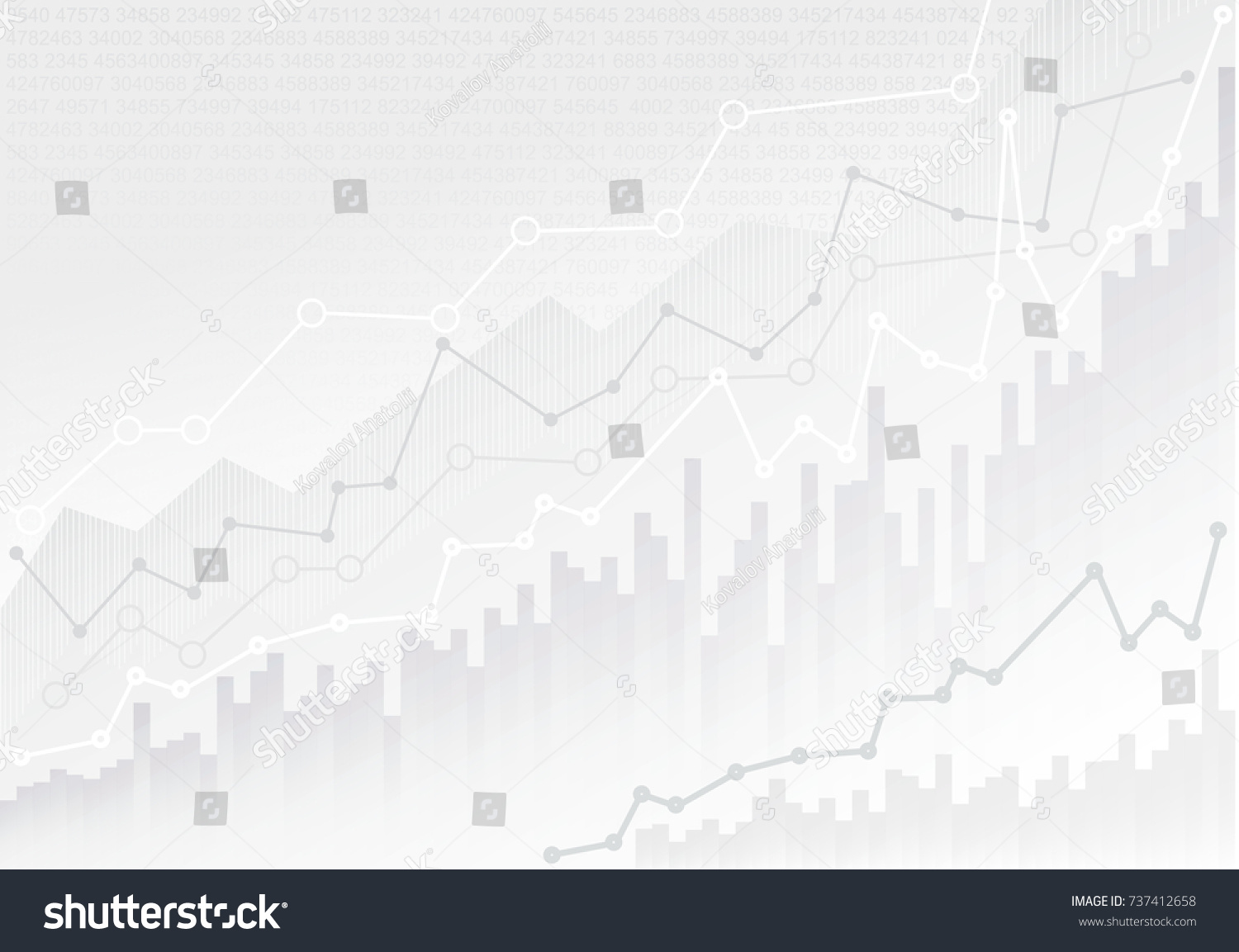 Set Abstract Financial Chart Trend Line Stock Vector (Royalty Free ...