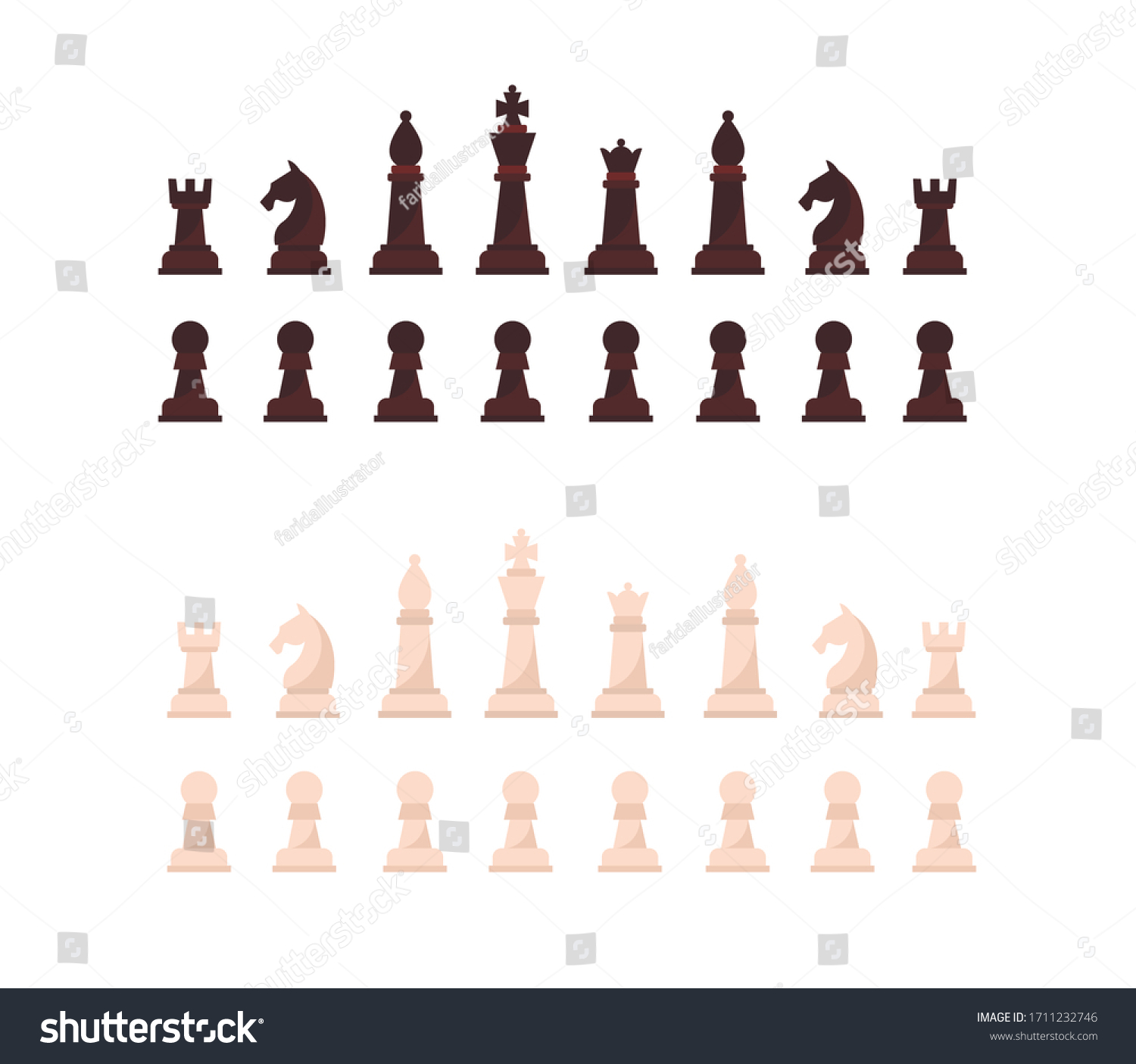 SVG of Set of all chess pieces. Black and White Chess Figures Collection, Chess Pieces, Queen, King, Knight, Pawn Vector Illustration svg