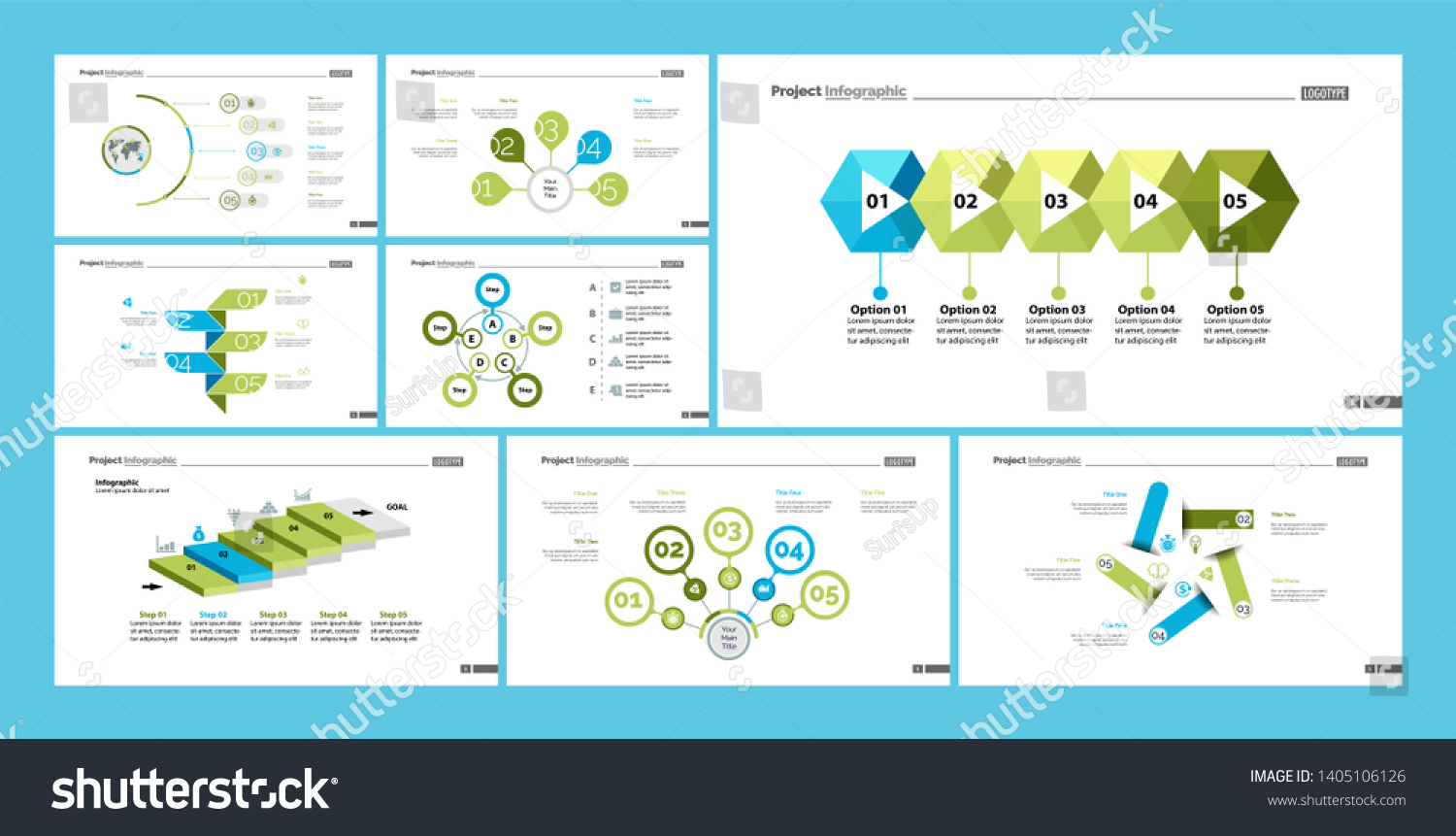 Set Analysis Statistics Concept Infographic Charts Stock Vector ...